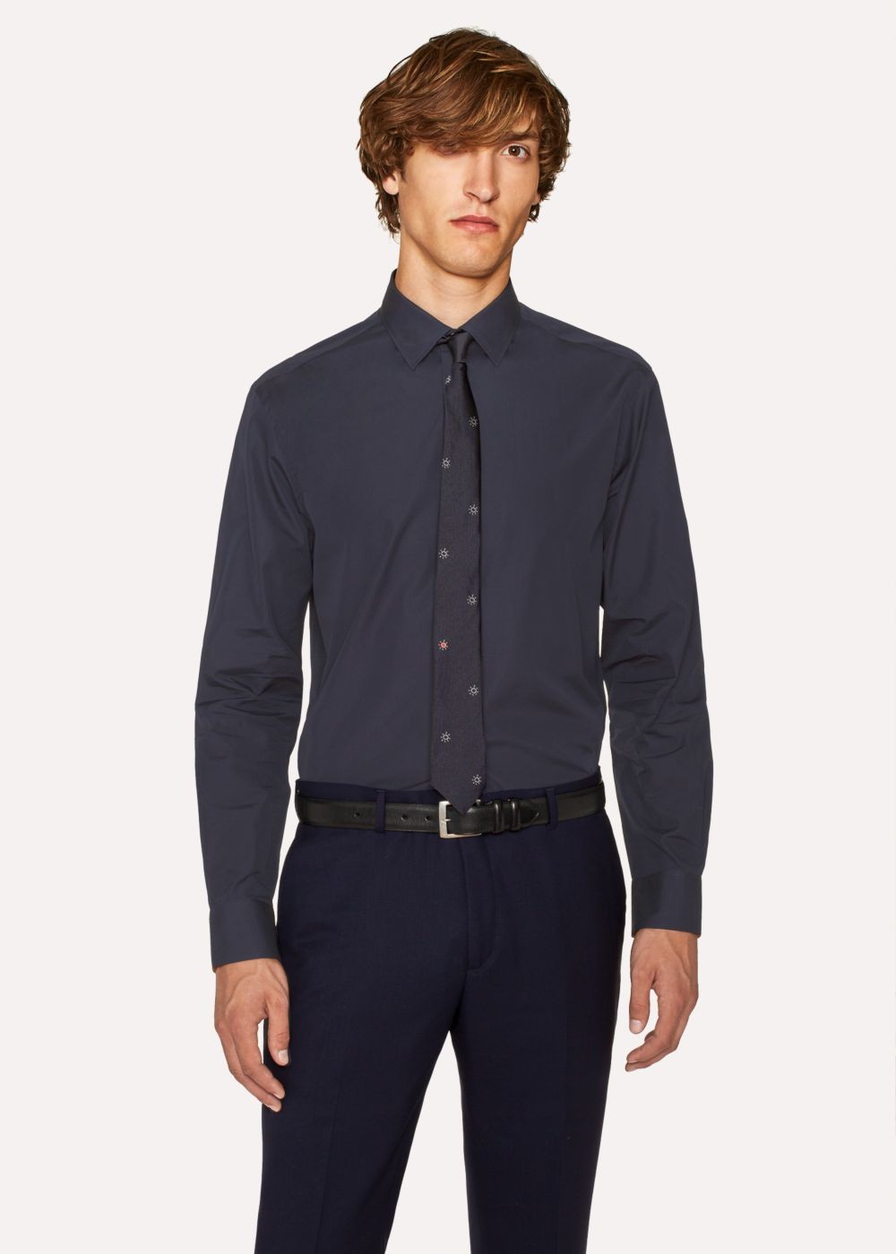 Paul Smith Men's Classic-Fit Dark Navy Cotton 'artist Stripe' Cuff T-Shirt