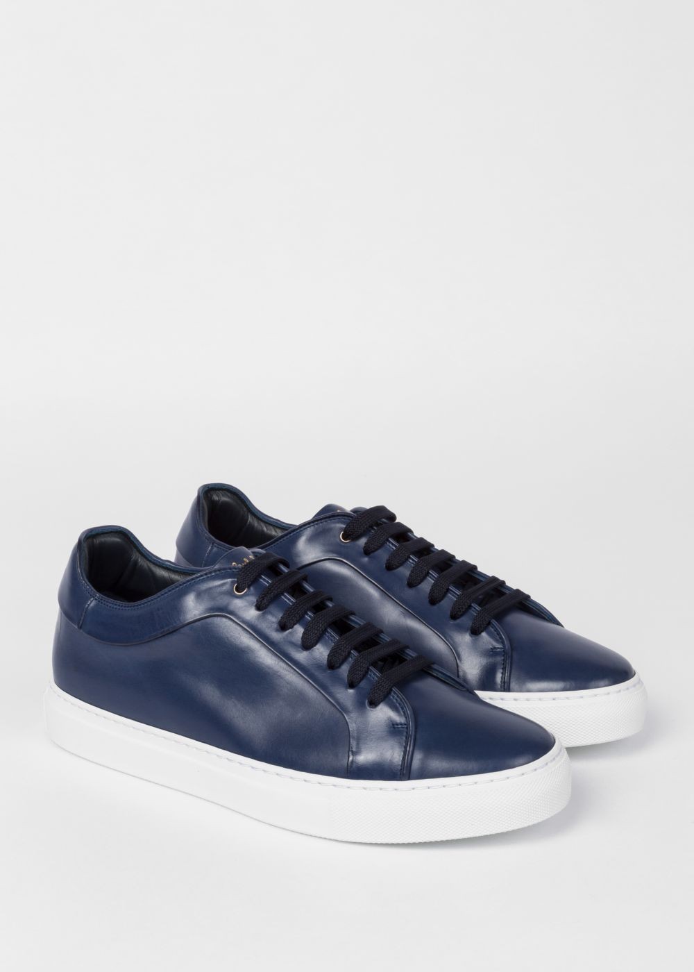 Paul Smith Mens's Dark Navy Leather 'basso' Sneaker
