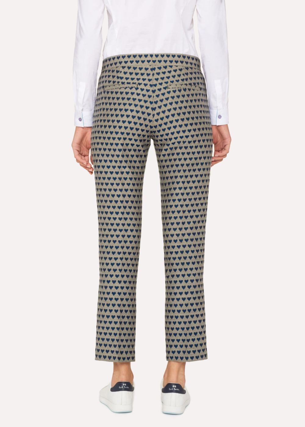 Paul Smith Women's Blue 'heart' Jacquard Pants