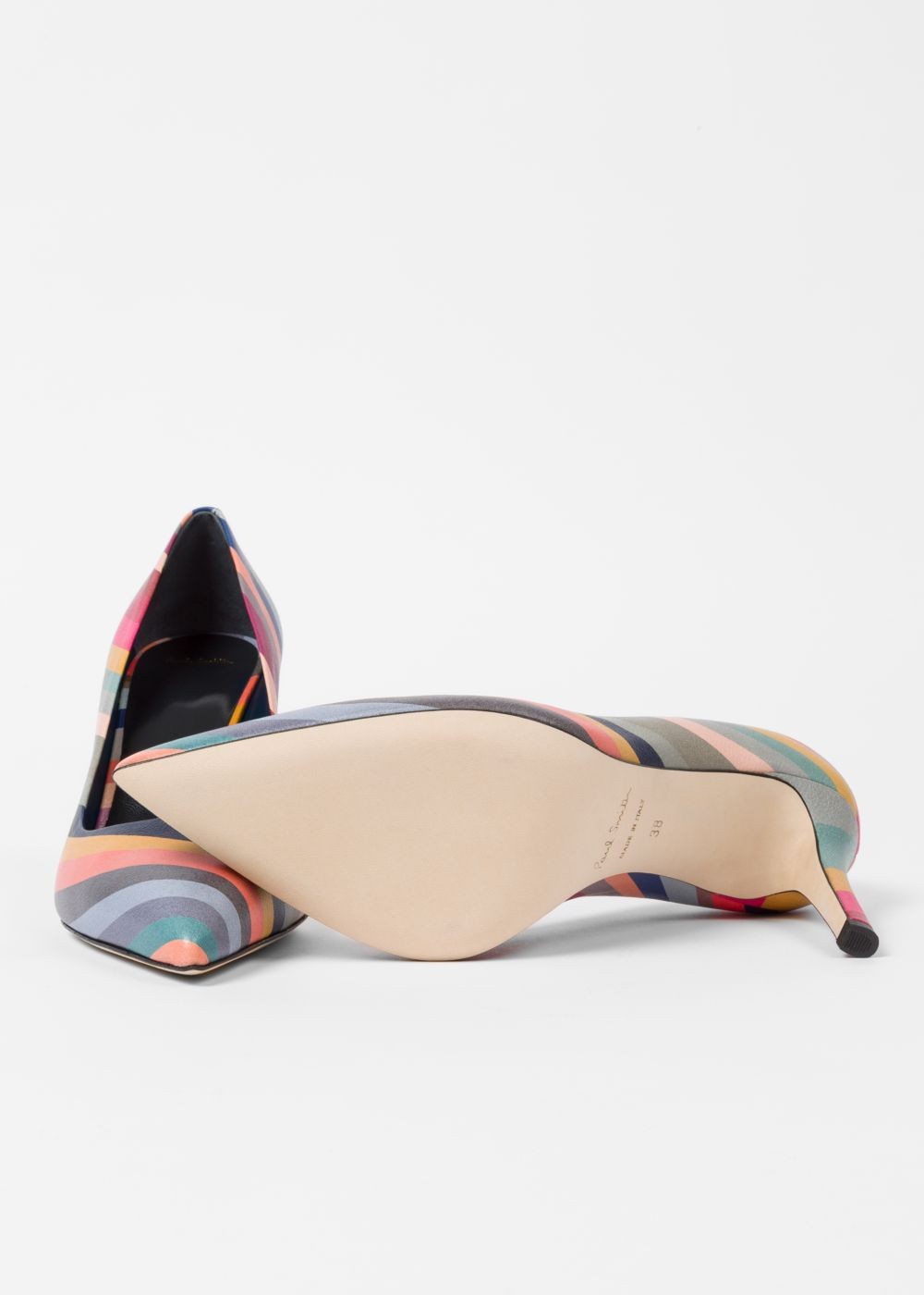 Paul Smith Womens's 'swirl' Leather 'blanche' Heels