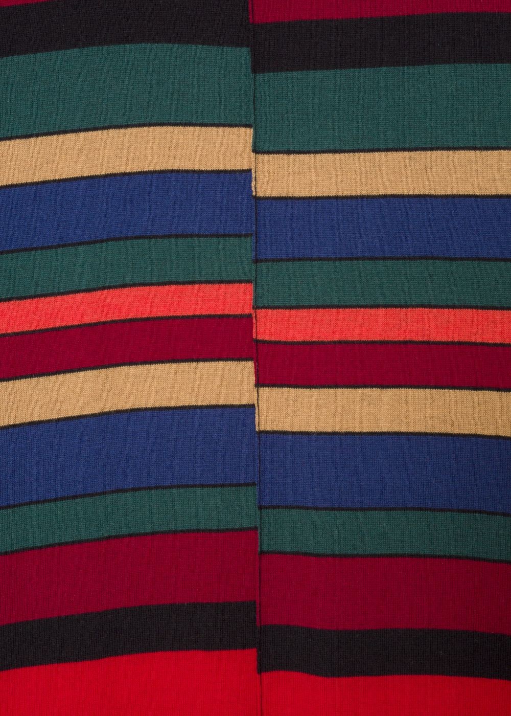 Paul Smith Men's Red Wool Sweater With Multi-Coloured Stripes