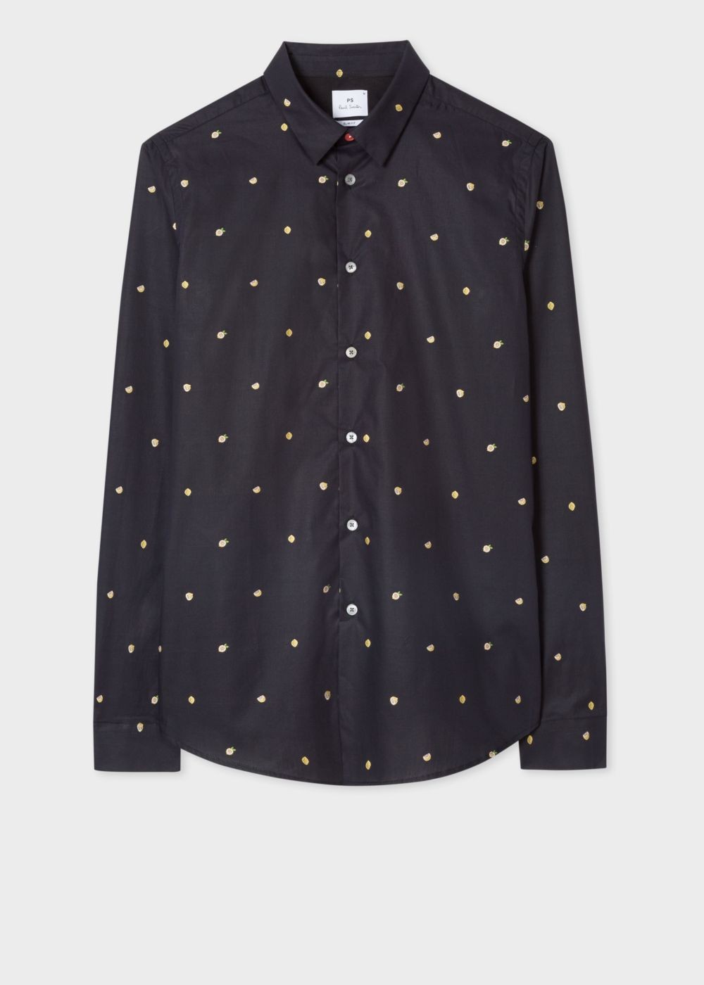 Paul Smith Men's Slim-Fit Black 'lemon' Fil Coupé TShirts