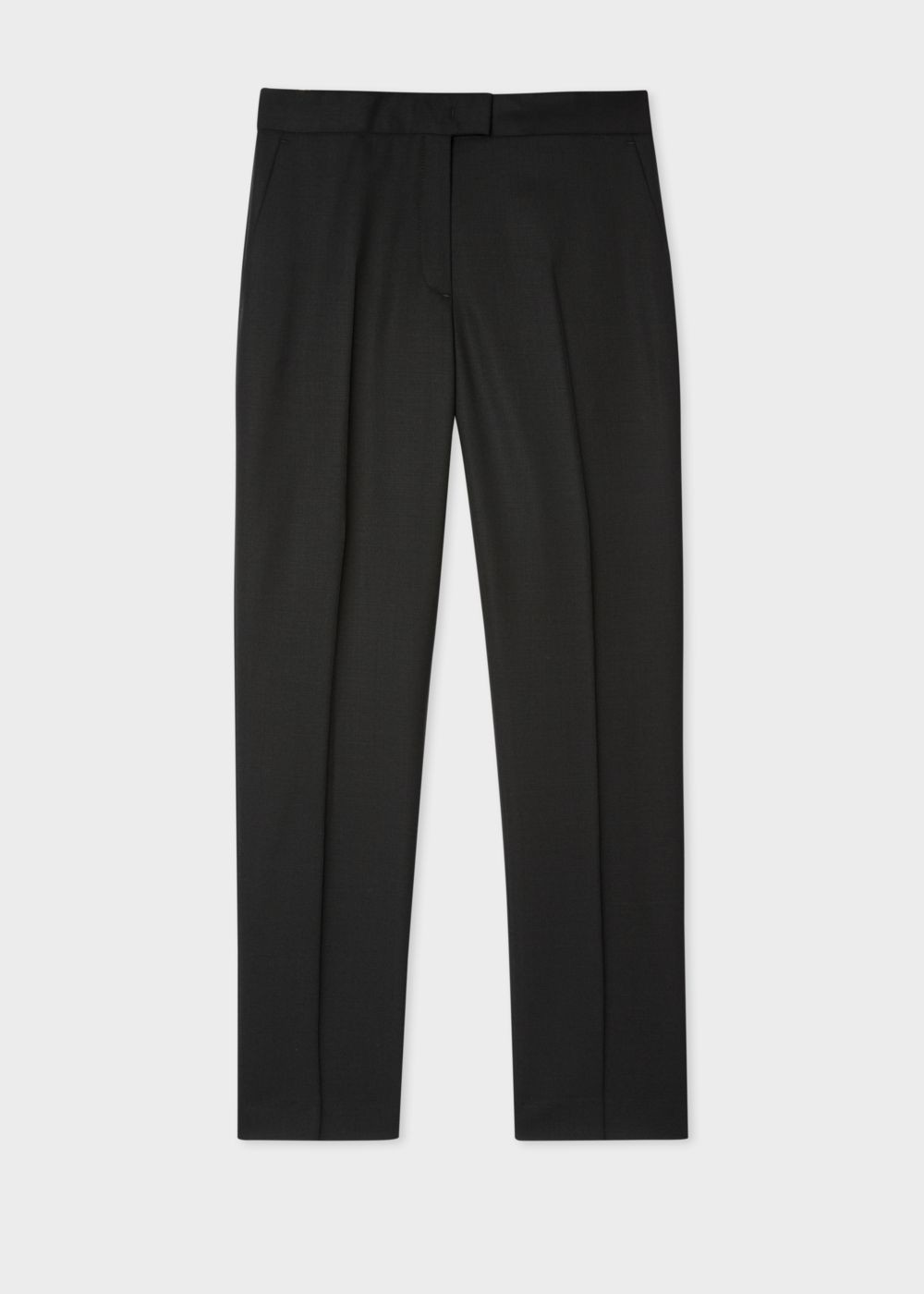 Paul Smith Womens's Slim-Fit Black Wool-Hopsack Pants
