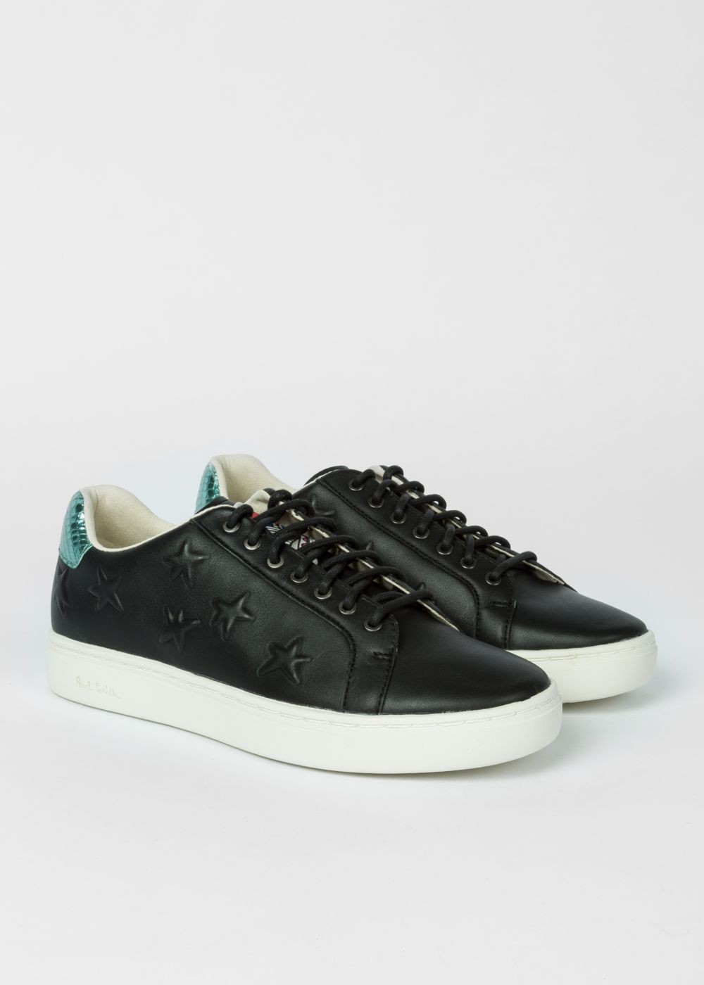Paul Smith Womens's Black Leather Star-Emboss 'lapin' Shoe