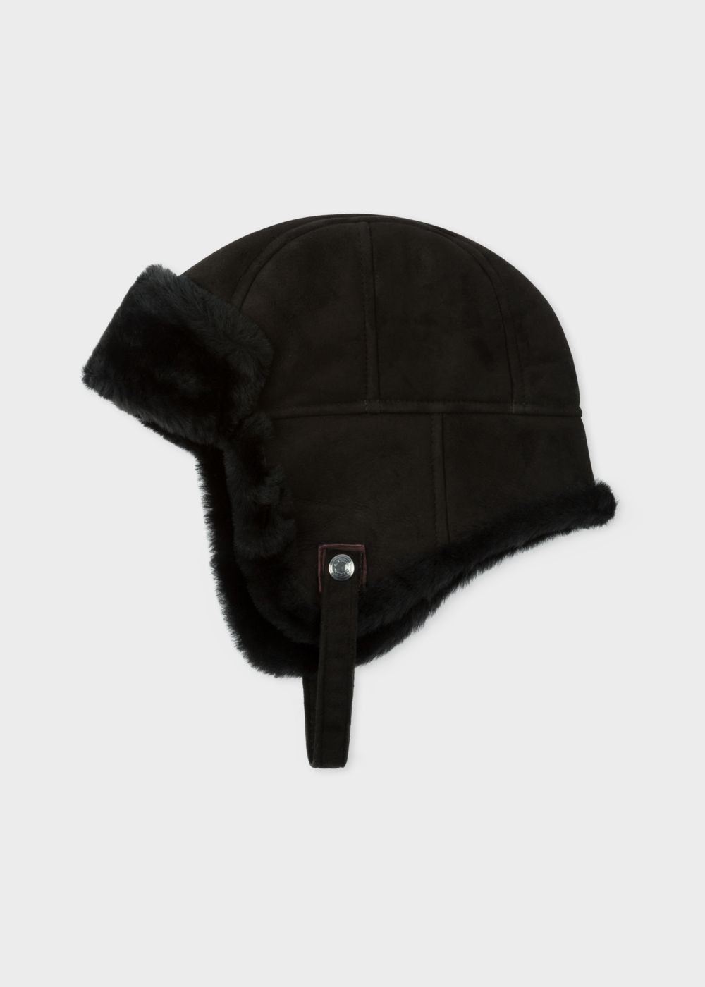 Paul Smith Men's Black Sheepskin Chapka Hats