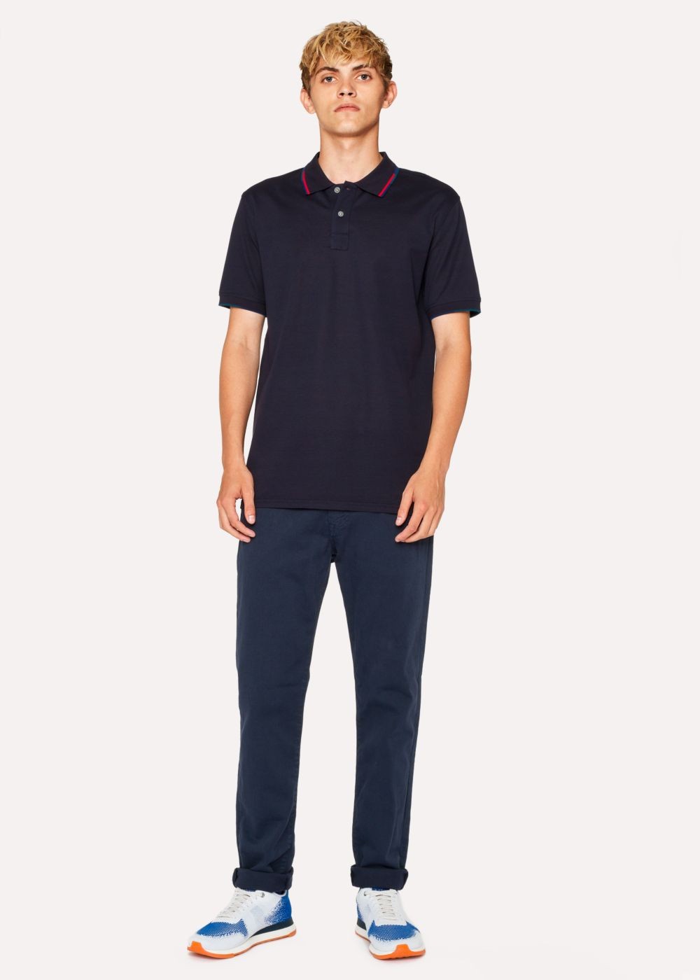 Paul Smith Men's Tapered-Fit Navy Garment-Dye Jeans