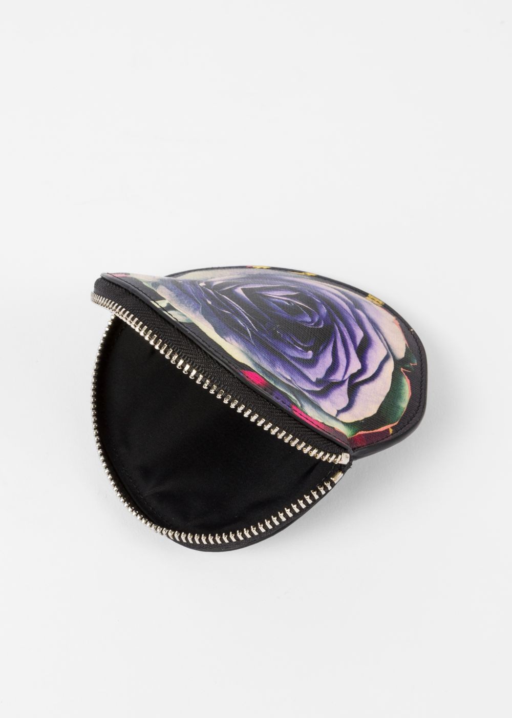 Paul Smith 'rose Collage' Print Leather Zip-Pouch Accessories Womens