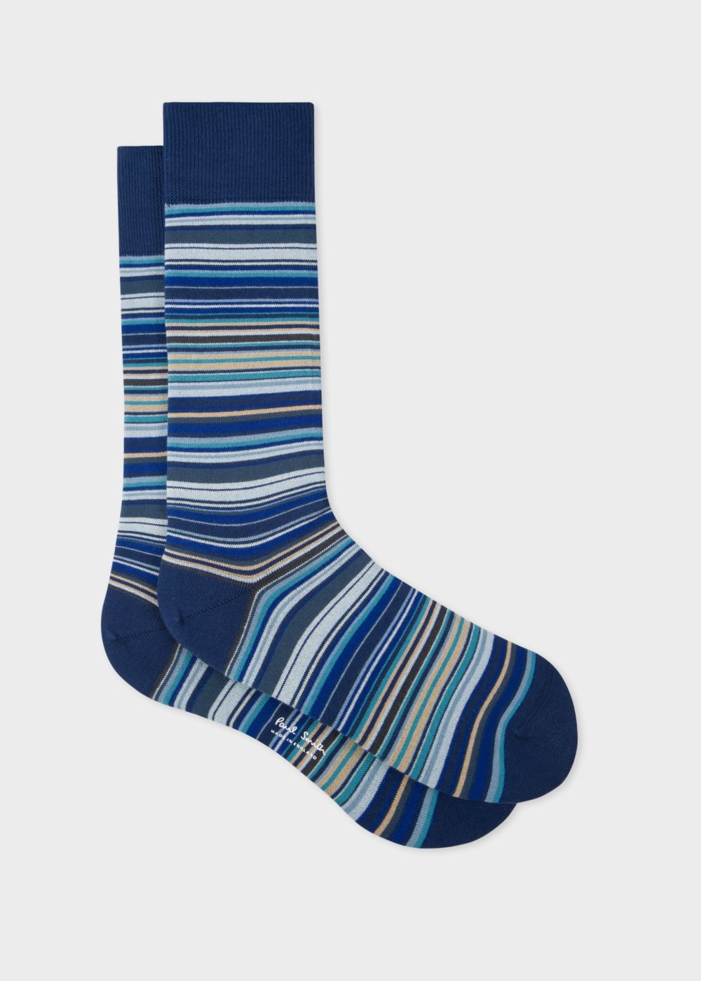 Paul Smith Men's Sky Blue Signature Stripe Socks