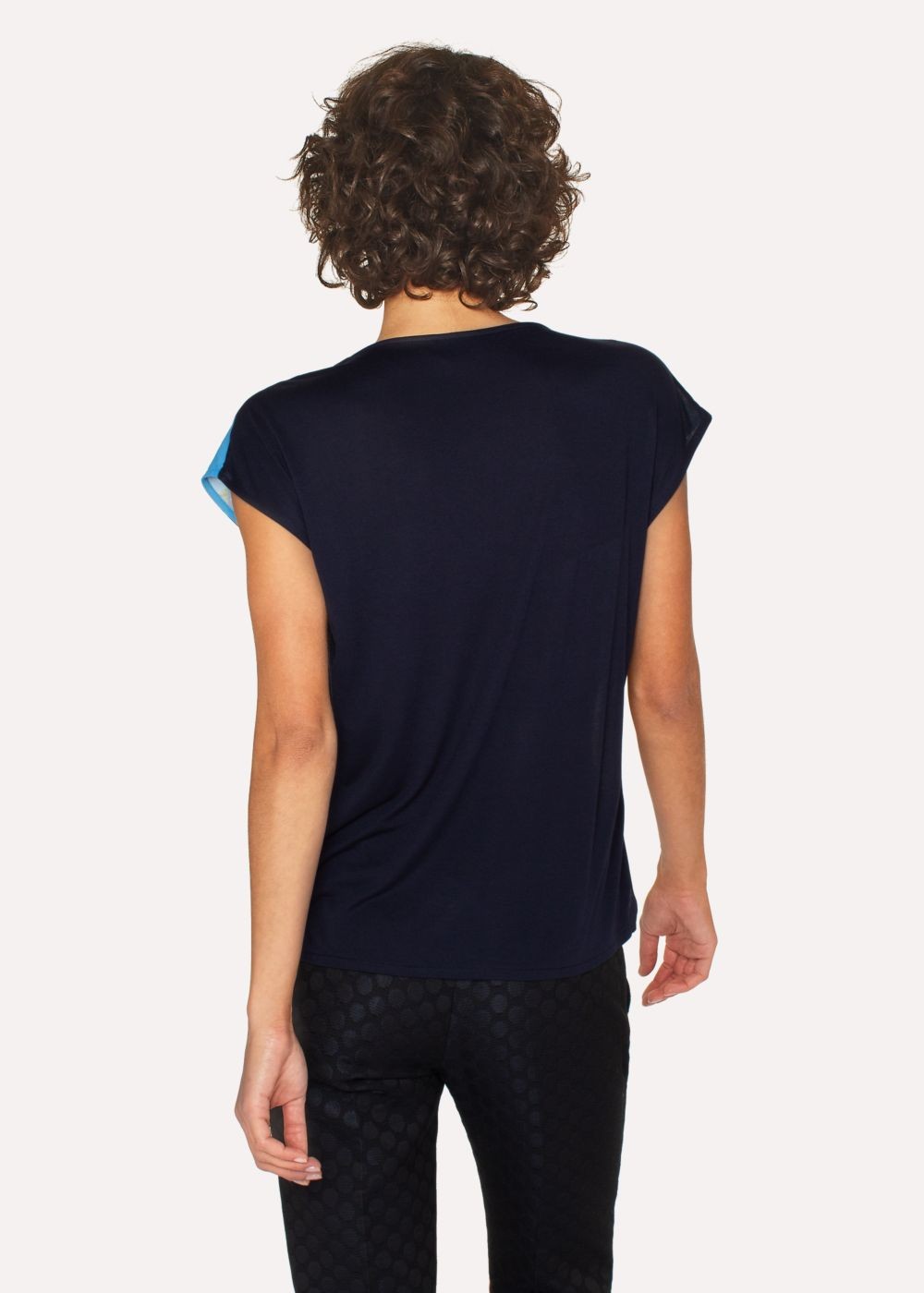 Paul Smith Womens's Black Sleeveless T-Shirt With 'painted Garden' Print