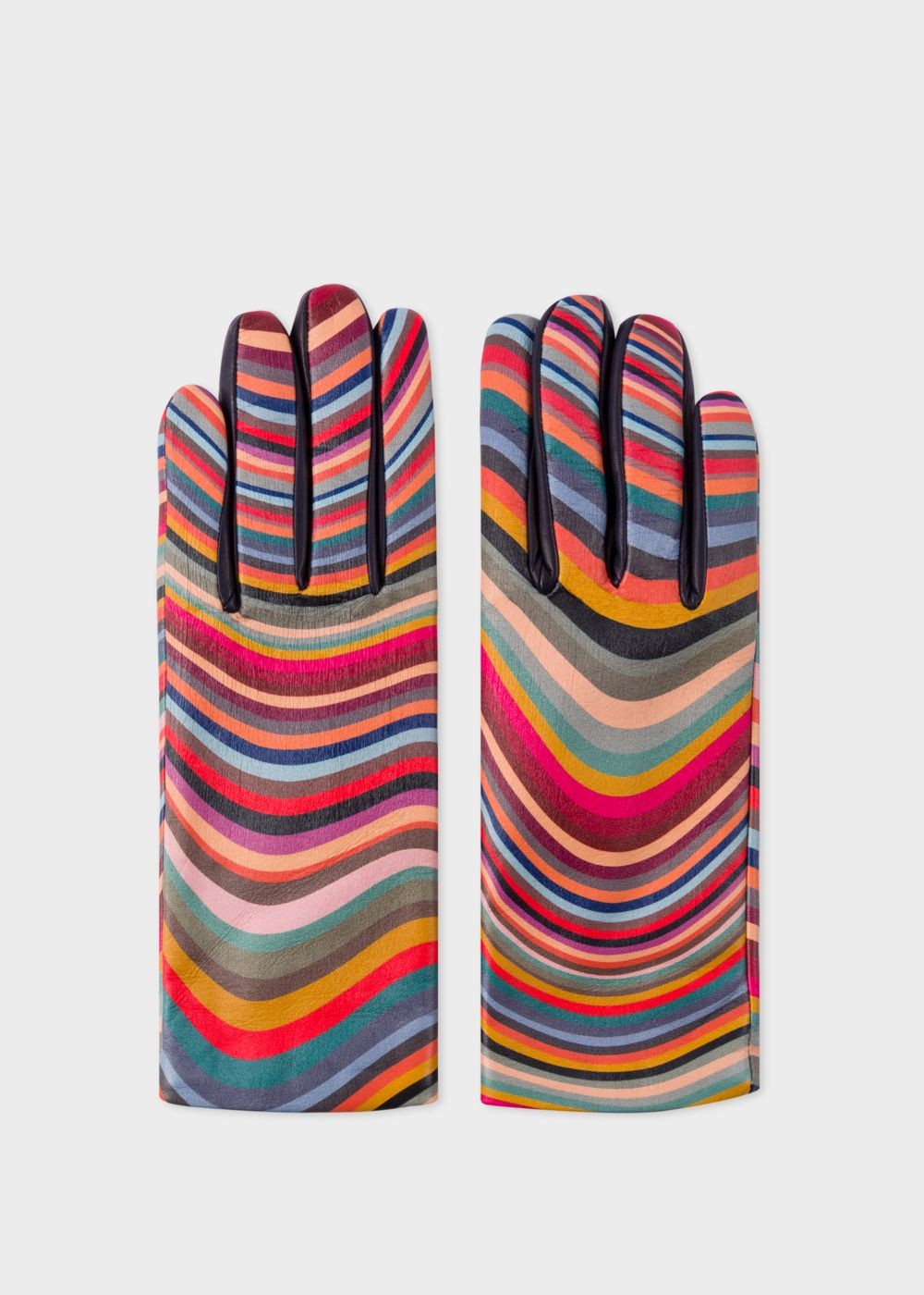 Paul Smith Women's 'swirl' Print Leather Gloves