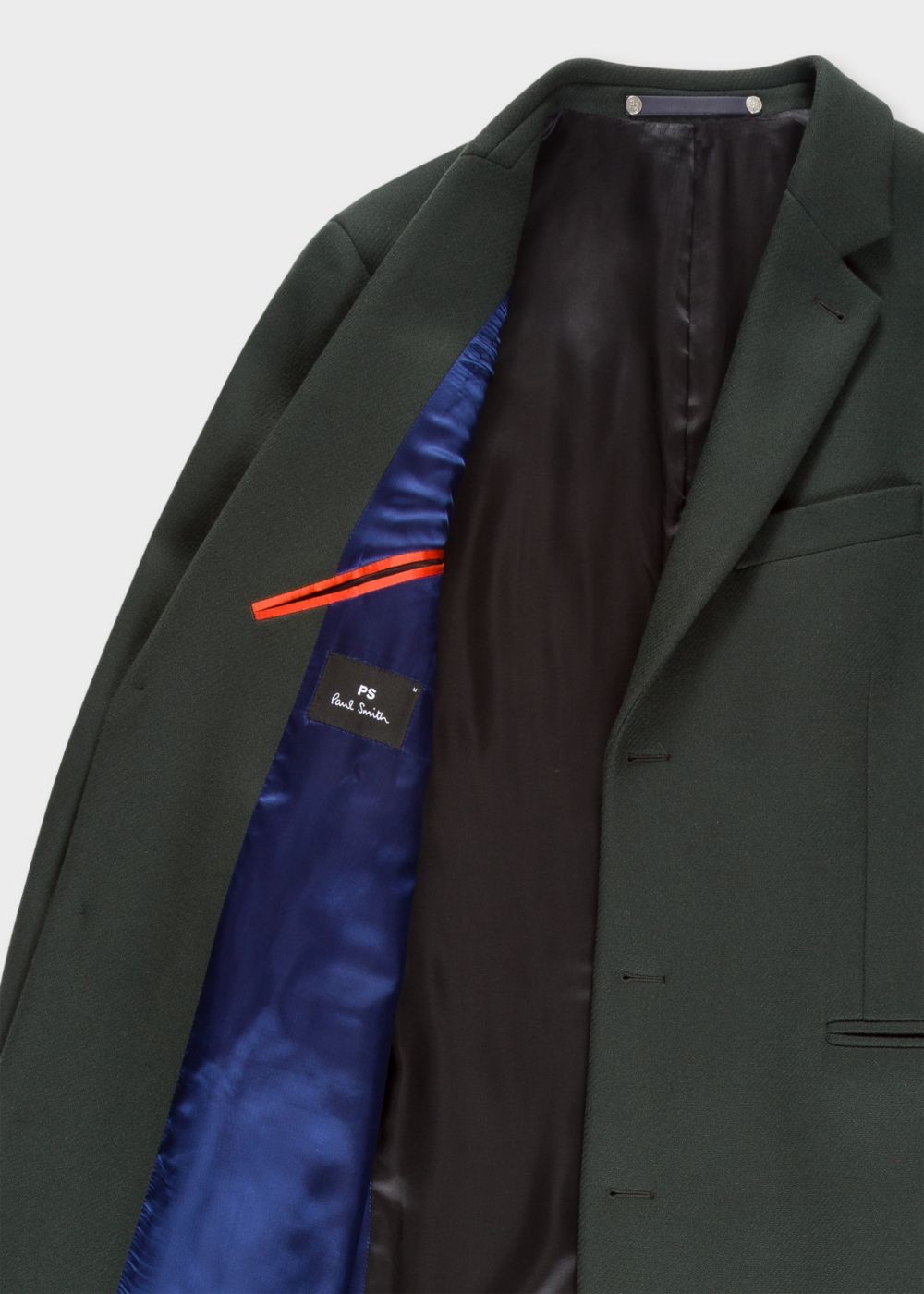 Paul Smith Men's Dark Green Wool-Cashmere Overcoat