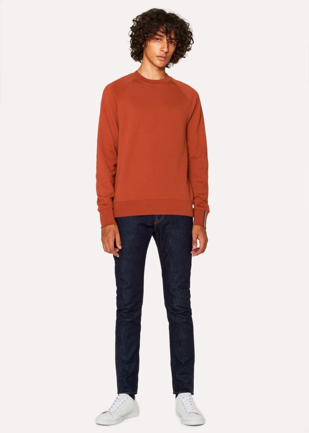 Paul Smith Men's Burnt Orange Cotton Raglan Sweatshirt