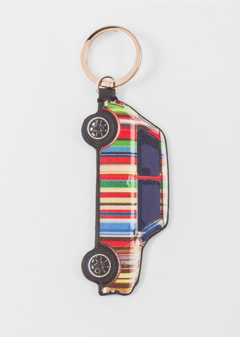 Paul Smith Stripe Mini Calf Leather Keyring Accessories Men