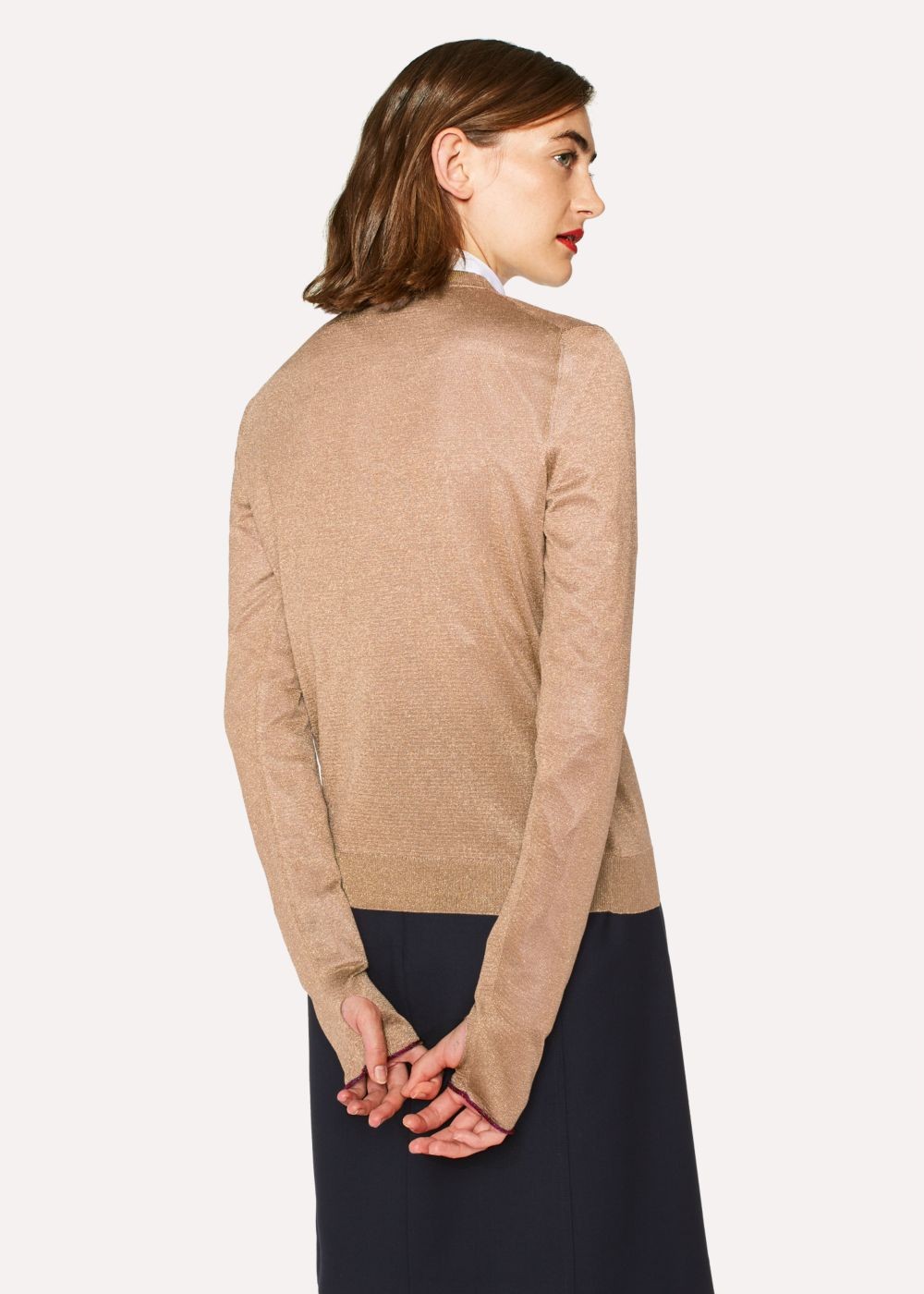 Paul Smith Womens's Gold Metallic Sweater