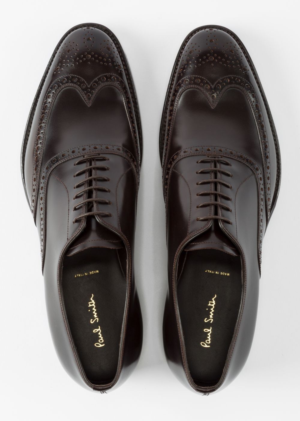 Paul Smith Mens's Dark Brown Calf Leather 'clifton' Brogues Trainers