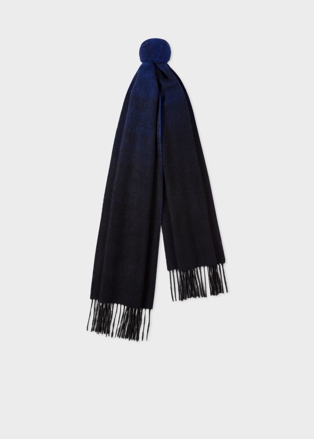 Paul Smith Men's Navy And Black Cashmere 'peace' Scarf