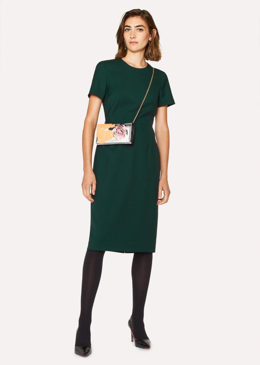 Paul Smith Women's Dark Green Wool-Twill 'a Dress To Travel In'
