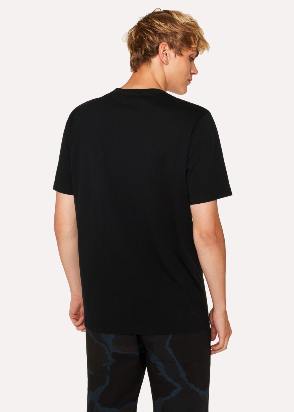 Paul Smith Men's Black Organic-Cotton Painted-Pocket Shirts