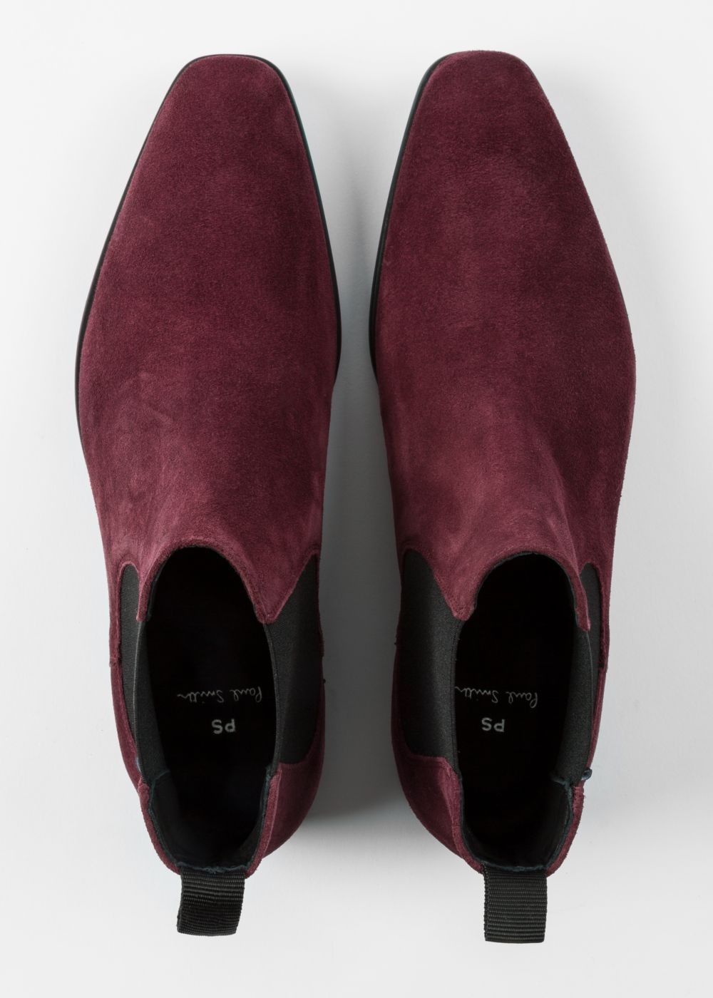 Paul Smith Men's Bordeaux Suede 'falconer' Chelsea Boots