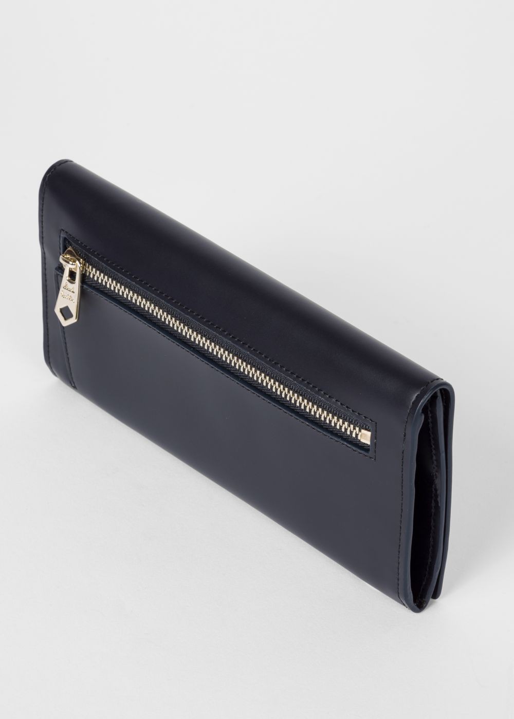 Paul Smith Womens's Navy 'gold Star' Leather Tri-Fold Wallet