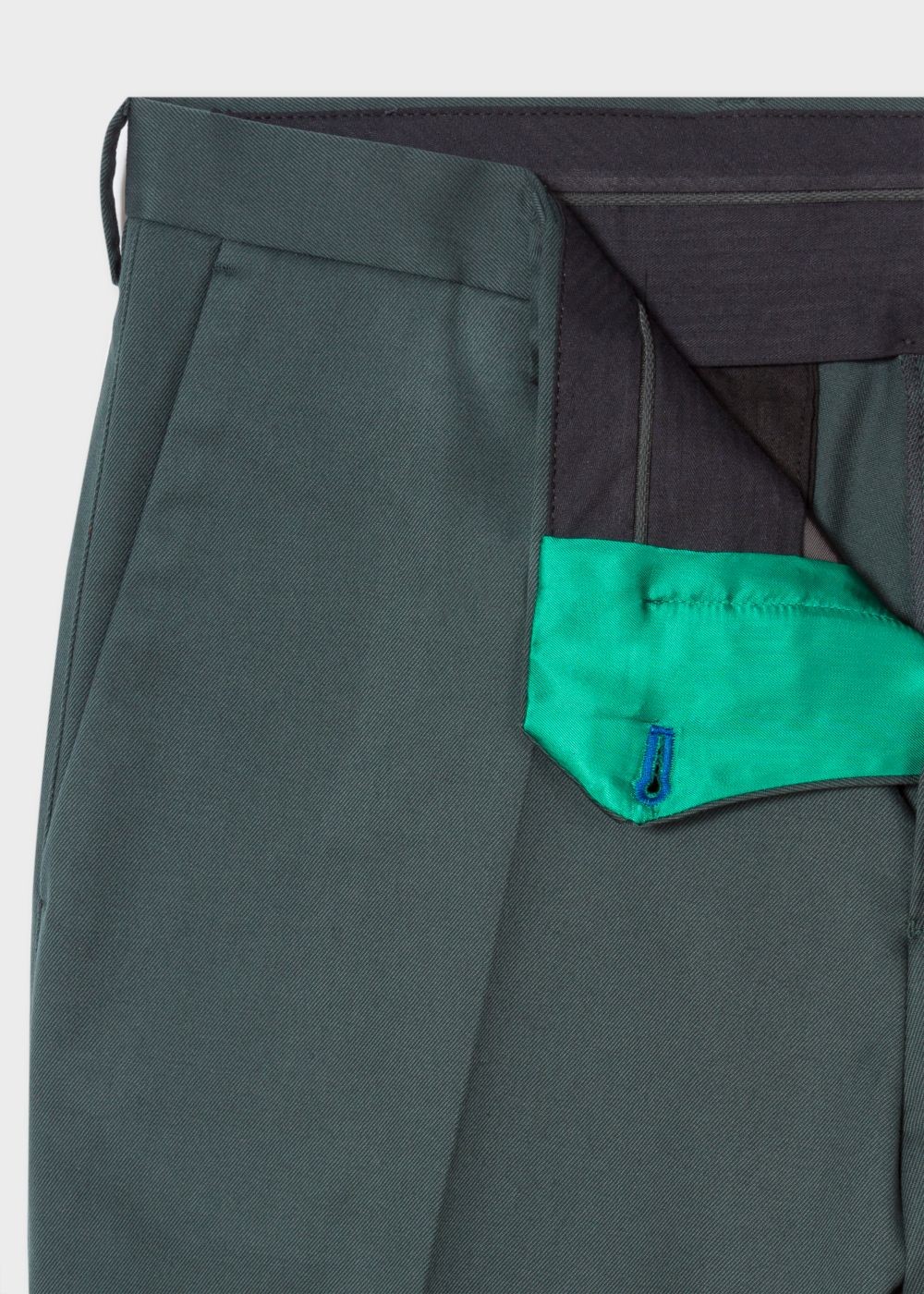 Paul Smith Men's Slim-Fit Bottle Green Stretch-Cotton Chinos Clothing