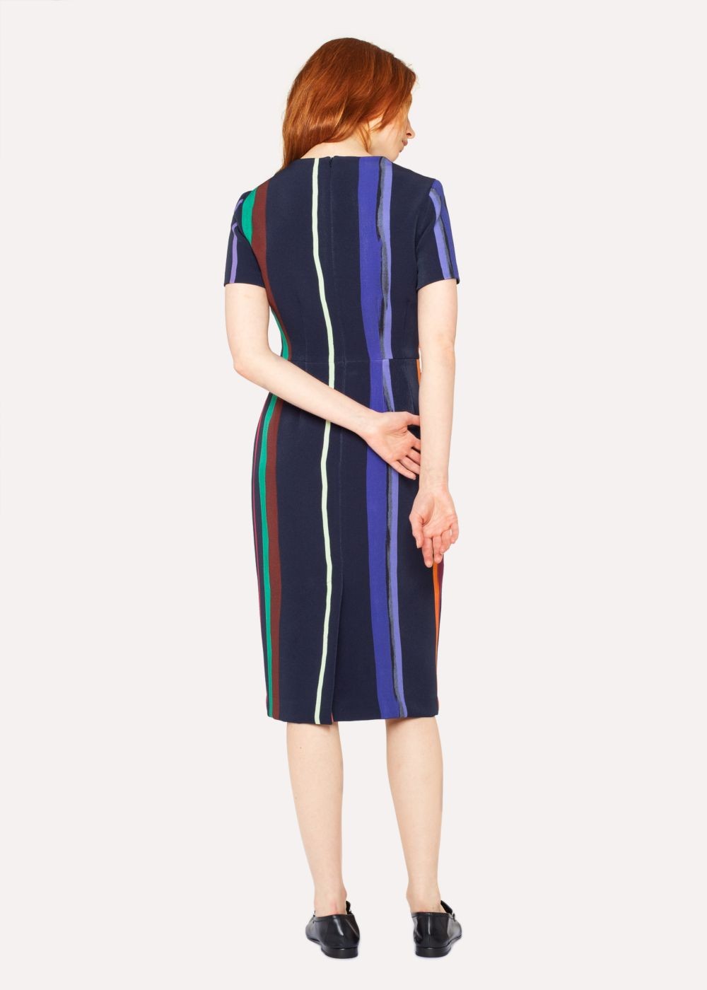Paul Smith Women's Navy 'brush Stripe' Print Shift Dress