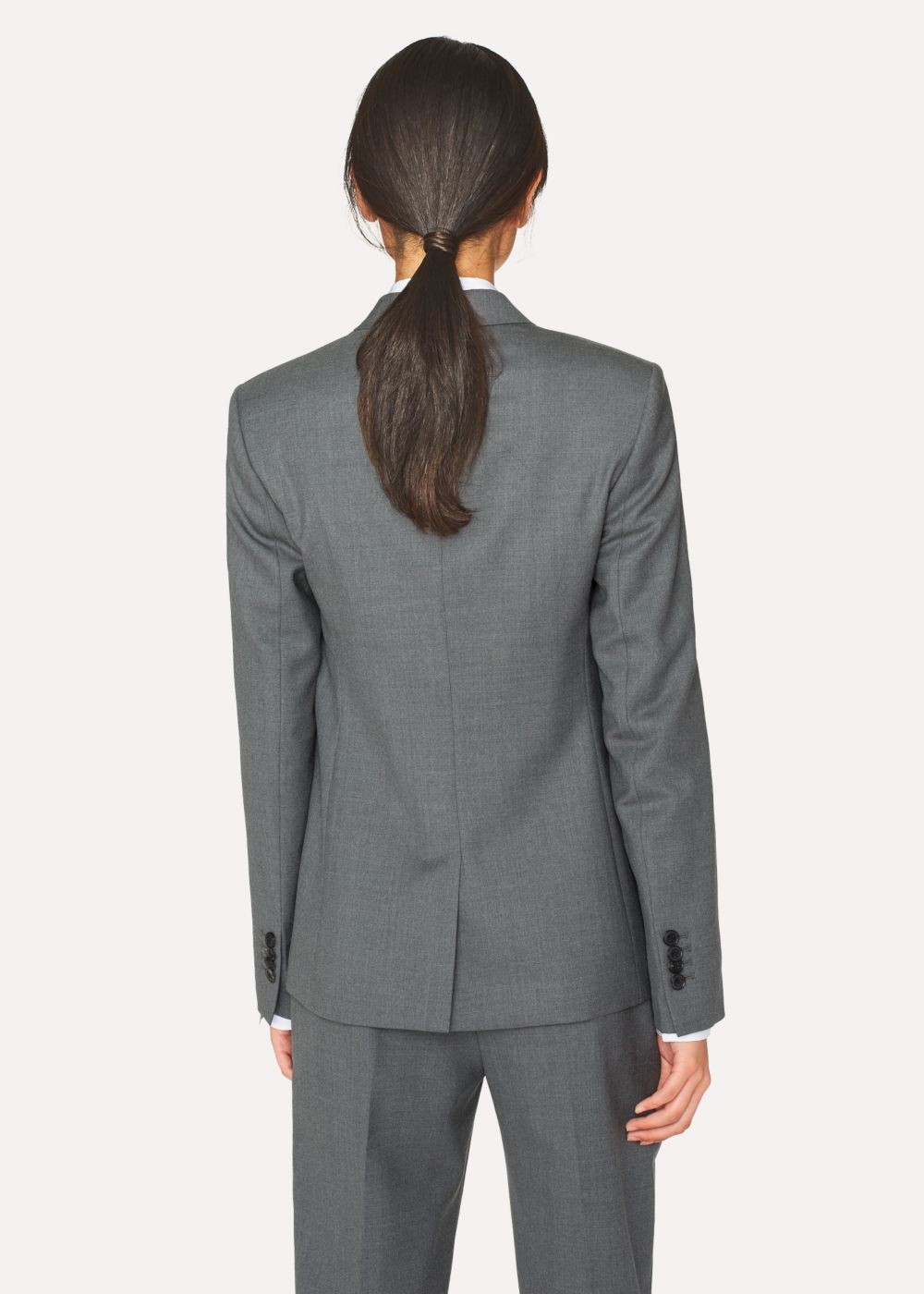 Paul Smith A Suit To Travel In - Womens's Grey Marl One-Button Wool Blazer