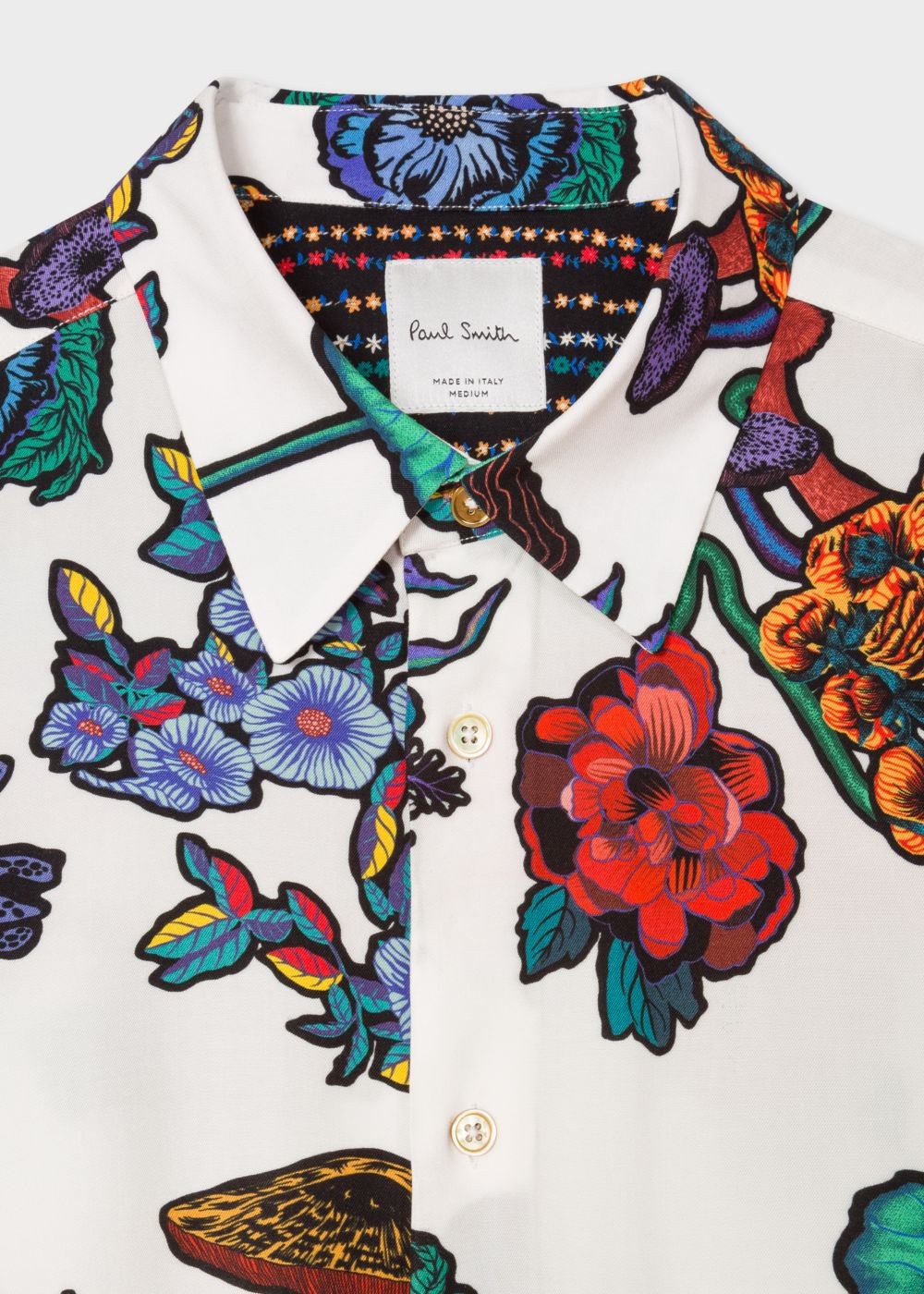Paul Smith Mens's Slim-Fit White 'florian' Print T-Shirt