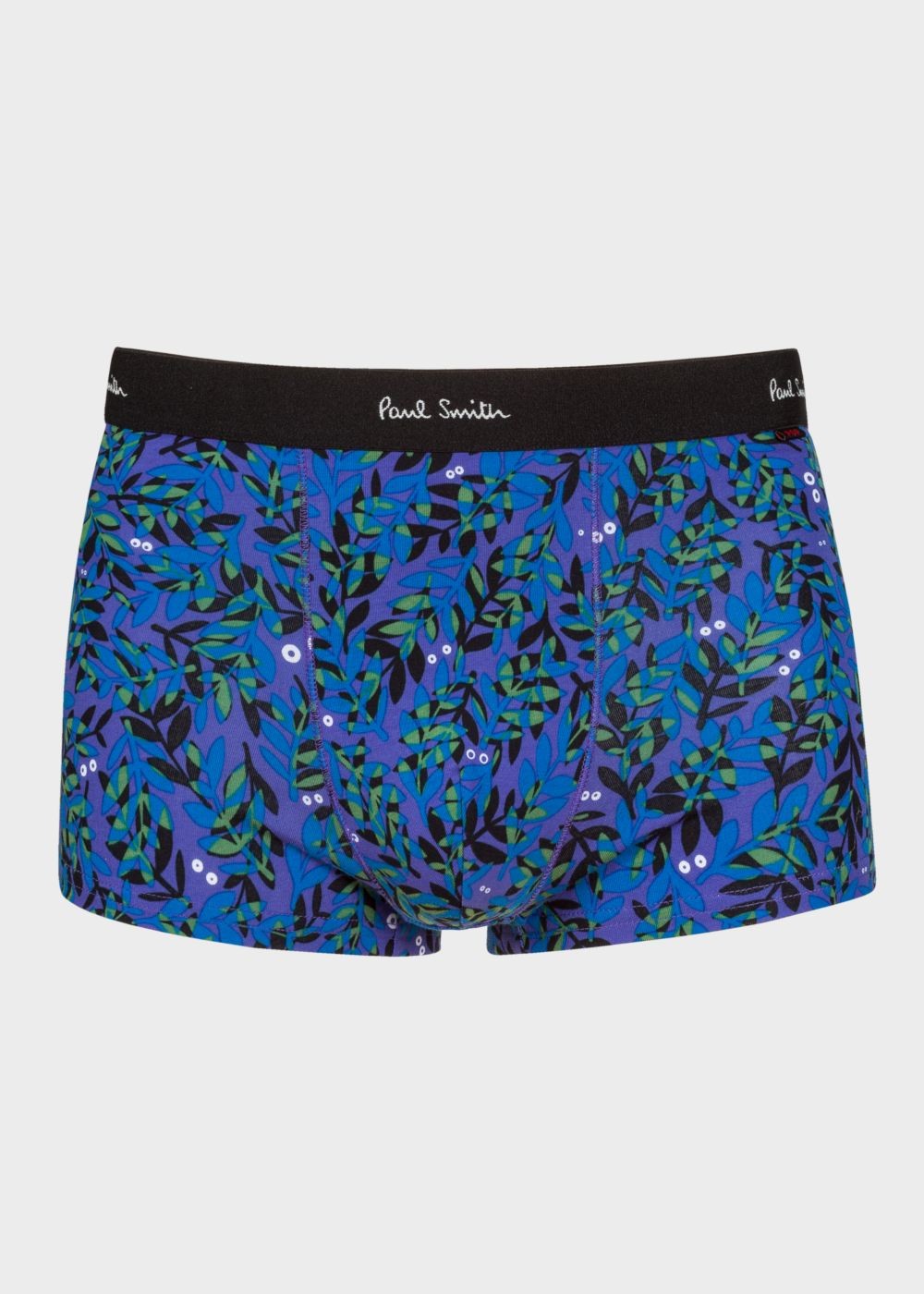 Paul Smith Men's Violet 'leaves' Print Low-Rise Boxer Briefs Clothing