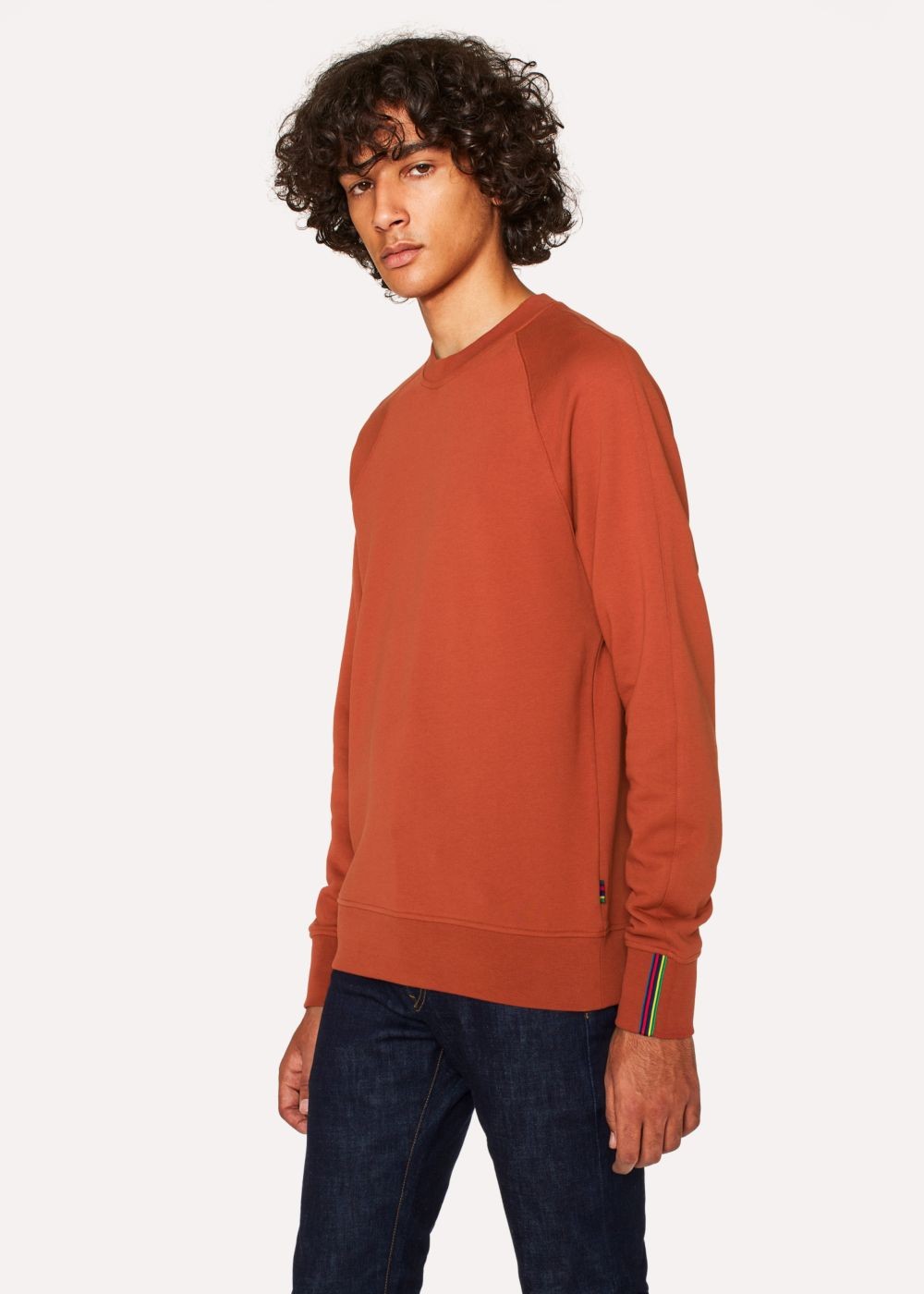 Paul Smith Men's Burnt Orange Cotton Raglan Sweatshirt