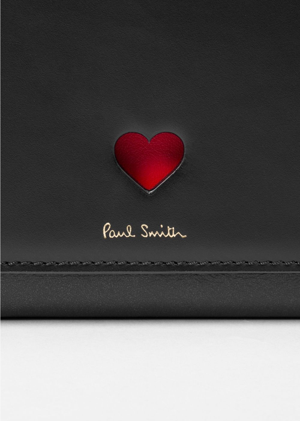 Paul Smith Lady's Black 'heart' Leather Shoulder Handbag