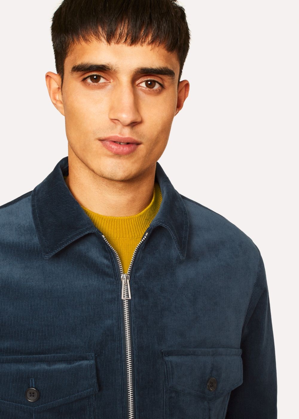 Paul Smith Men's Slate Blue Corduroy Stretch-Cotton Patch-Pocket Coats
