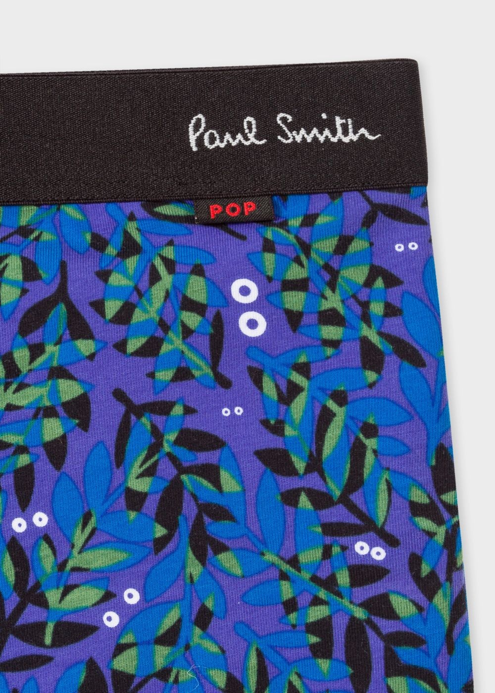 Paul Smith Men's Violet 'leaves' Print Low-Rise Boxer Briefs Clothing