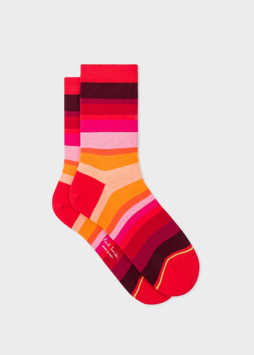 Paul Smith Women's Red Tonal-Stripe Socks