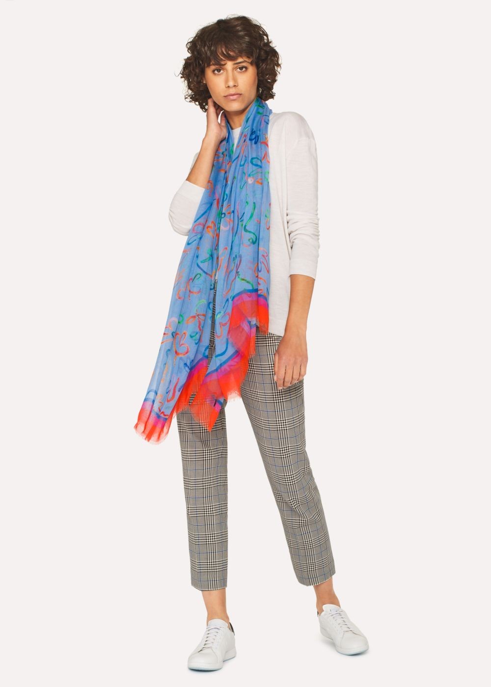 Paul Smith Women's Blue 'acapulco' Print Scarf