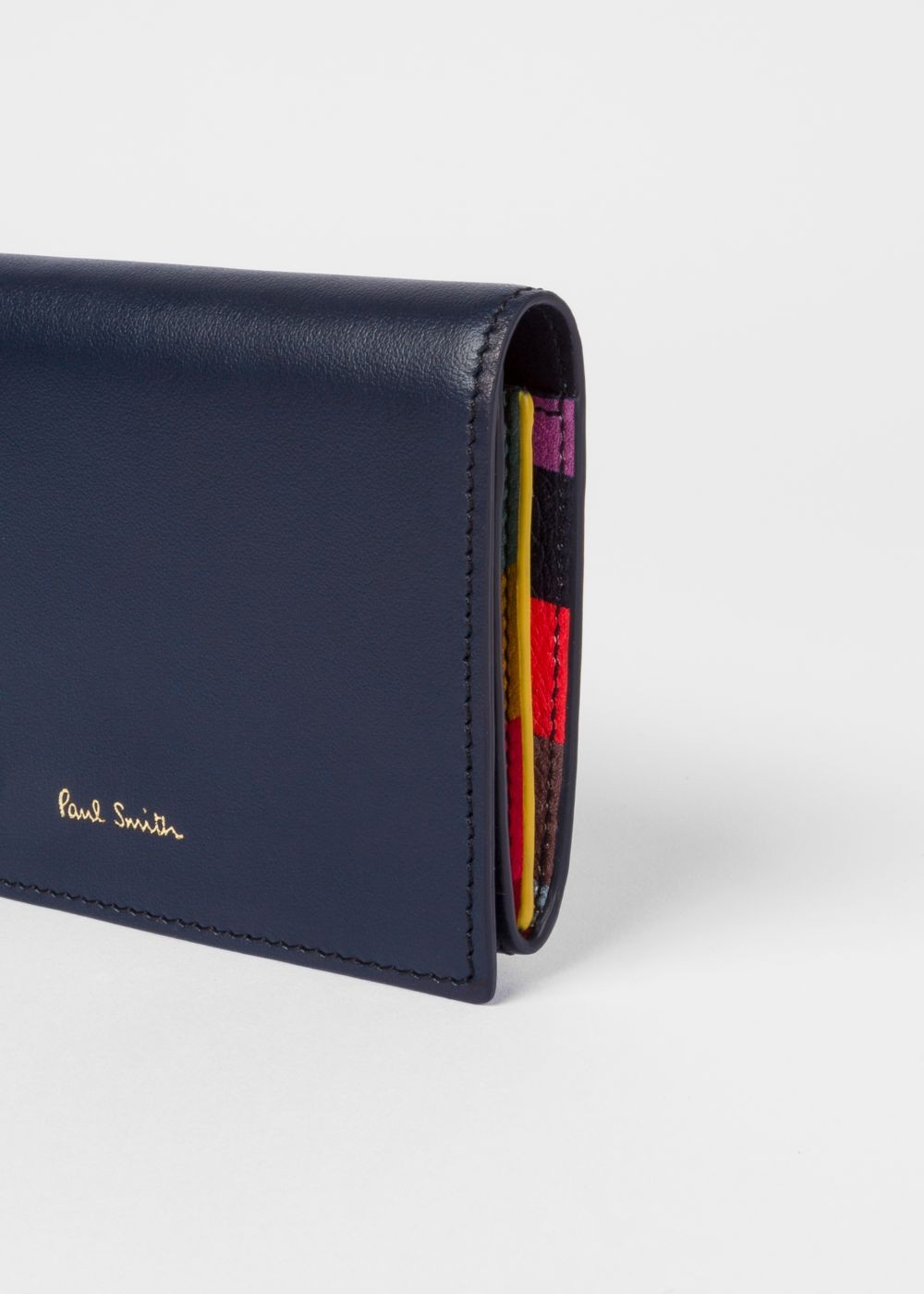 Paul Smith Womens's Navy 'concertina Swirl' Leather Card Wallet