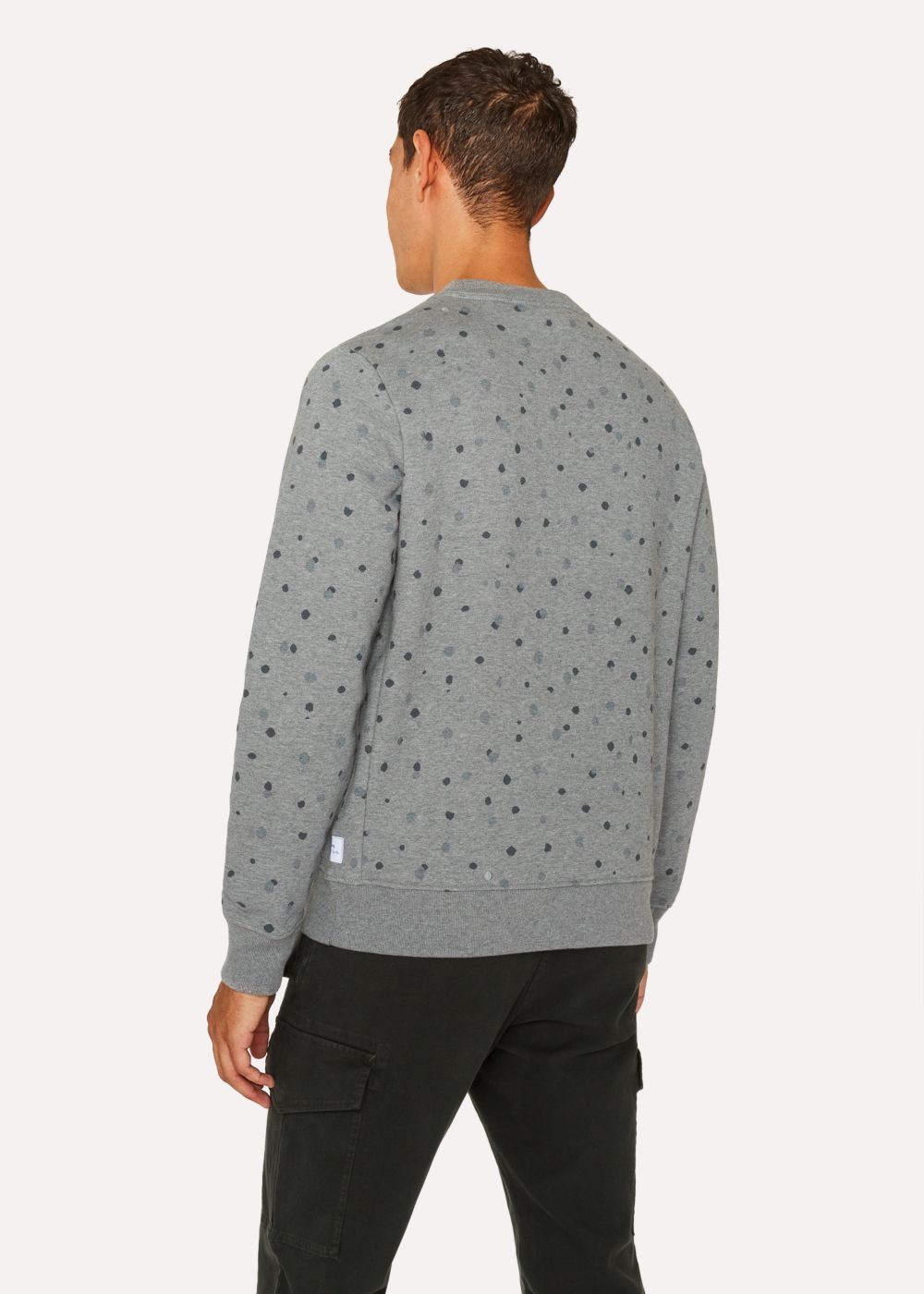 Paul Smith Mens's Grey 'ink Spot' Print Organic-Cotton Sweatshirt