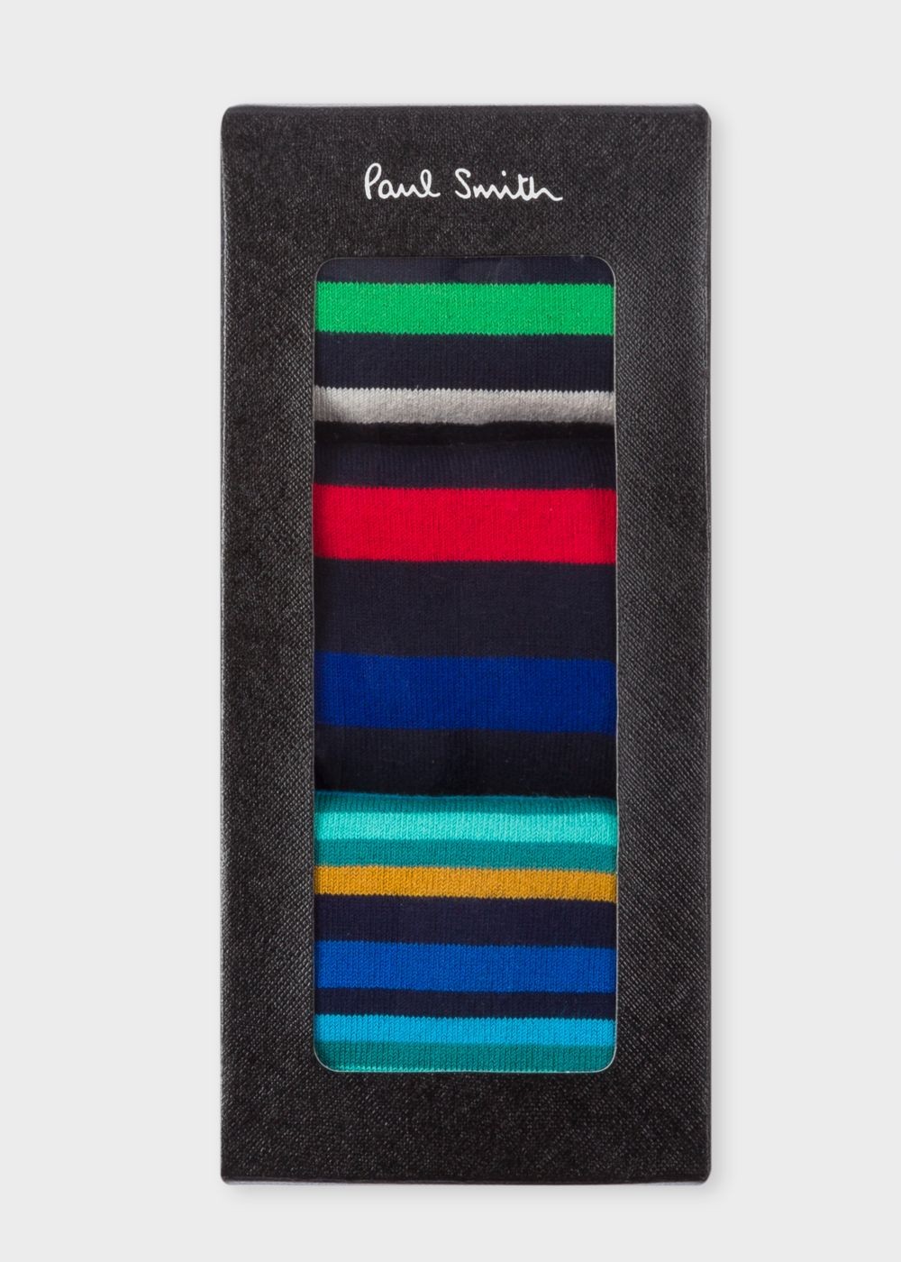 Paul Smith Men's Mixed-Stripe Socks Three Pack