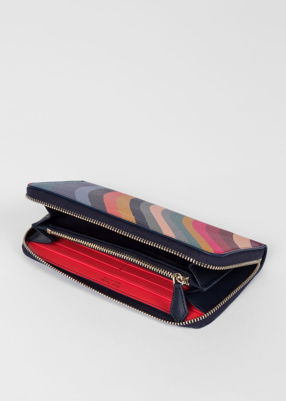Paul Smith Women's Large 'swirl' Print Leather Zip-Around Wallet