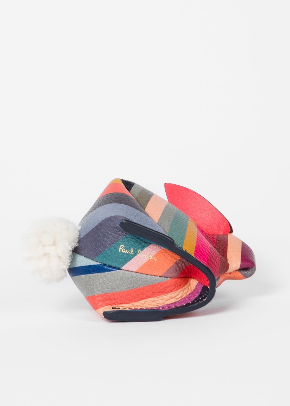 Paul Smith Women's 'swirl' Print Leather 'rabbit' Zip Pouch Accessories