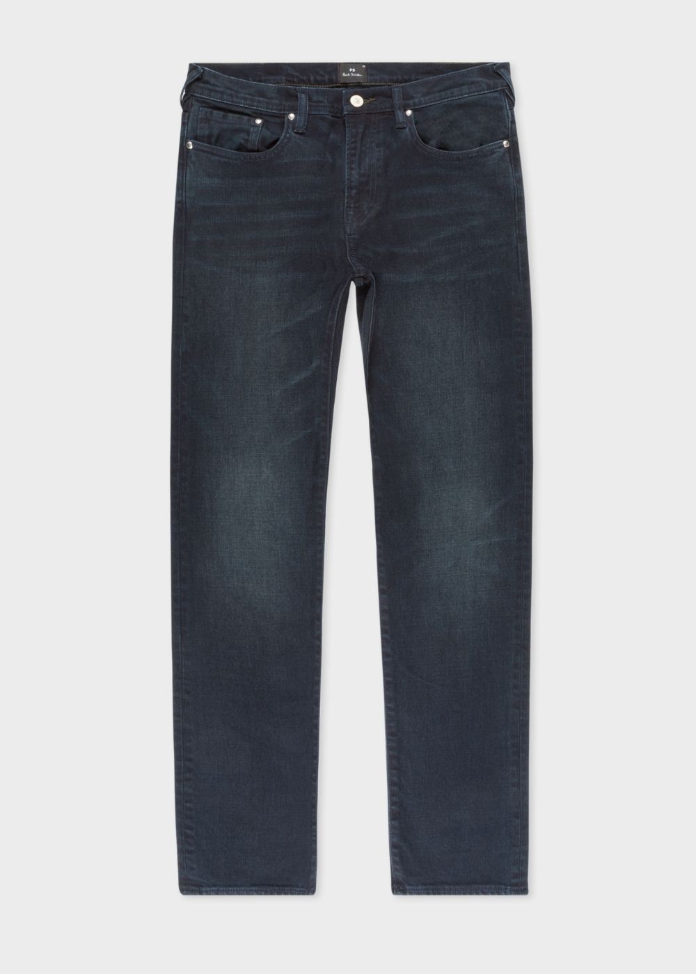 Paul Smith Mens's Tapered-Fit .8Oz 'super Soft Cross-Hatch' Navy Over-Dye Jeans