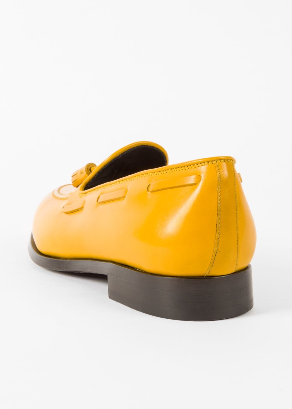 Paul Smith Mens's Yellow Leather 'simmons' Tasseled Loafers Shoes