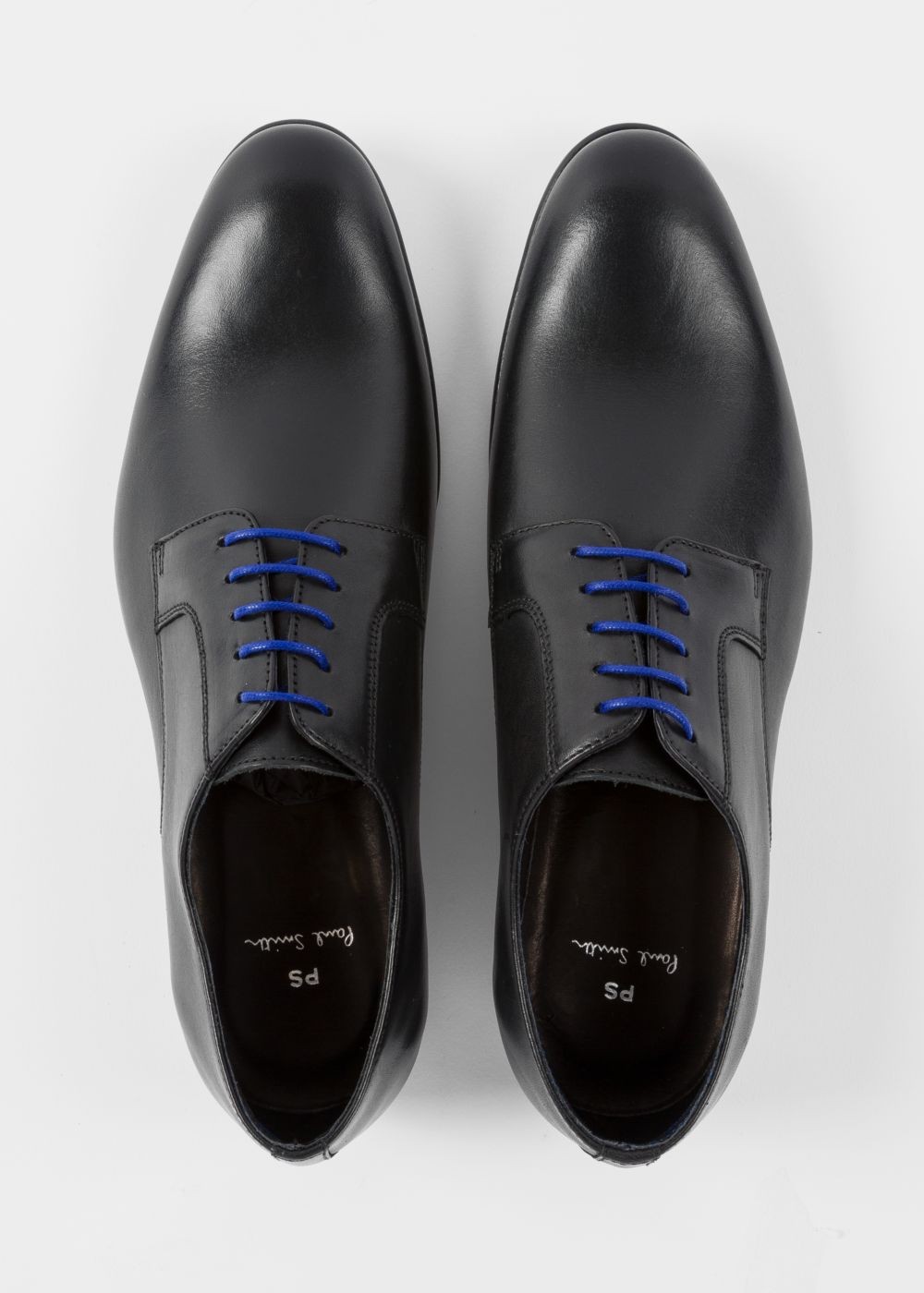 Paul Smith Mens's Black Leather 'gould' Derby Trainers
