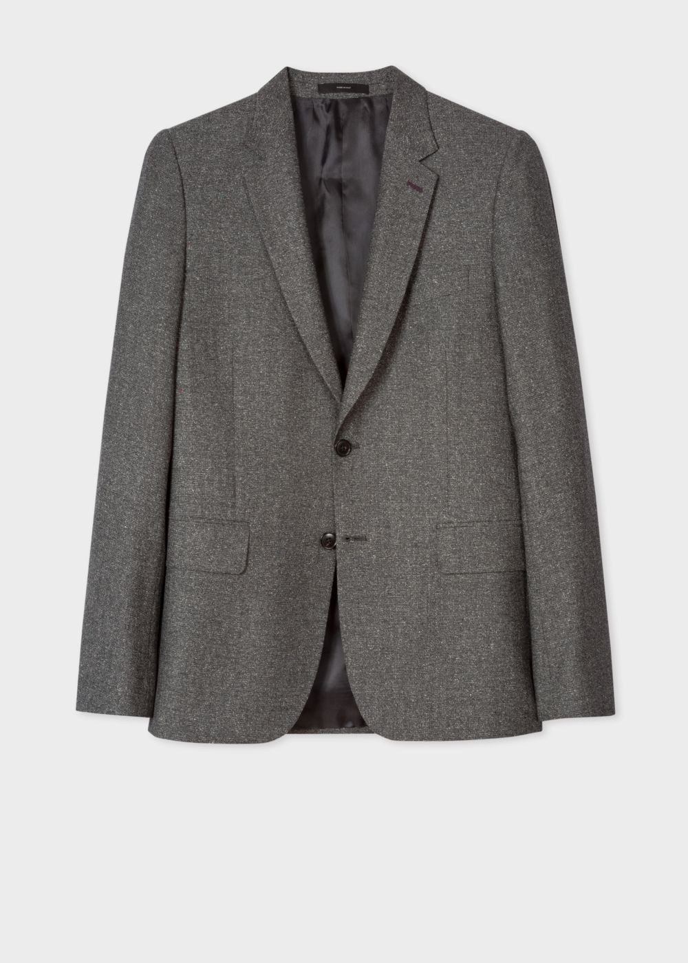 Paul Smith Men's Tailored-Fit Grey Tweed Wool And Silk-Blend Suit