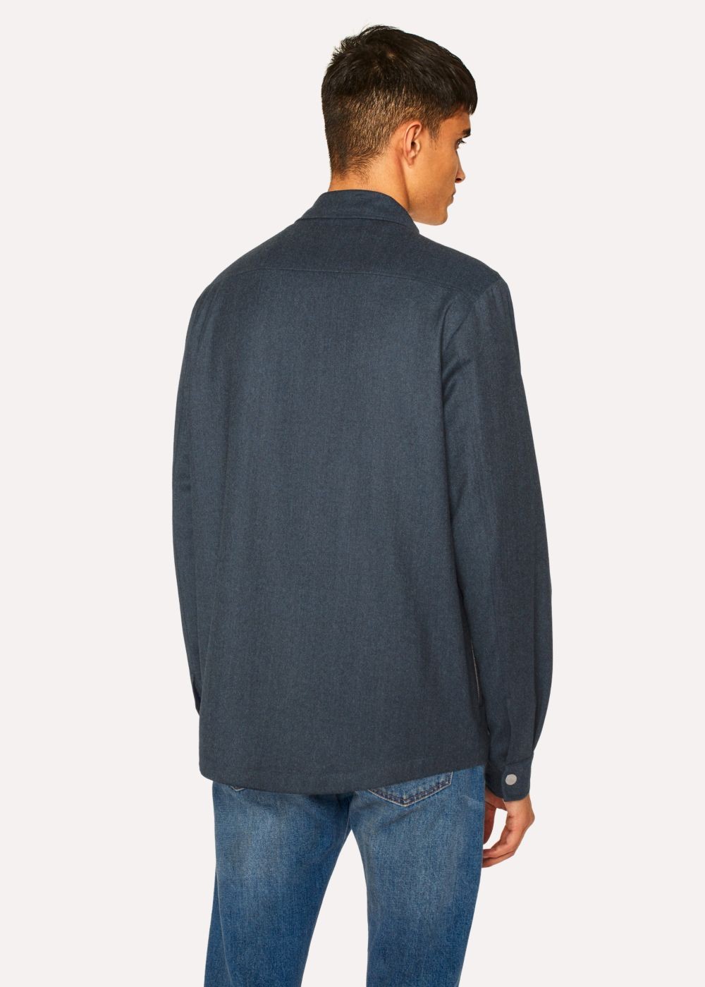 Paul Smith Men's Navy Wool Overshirt