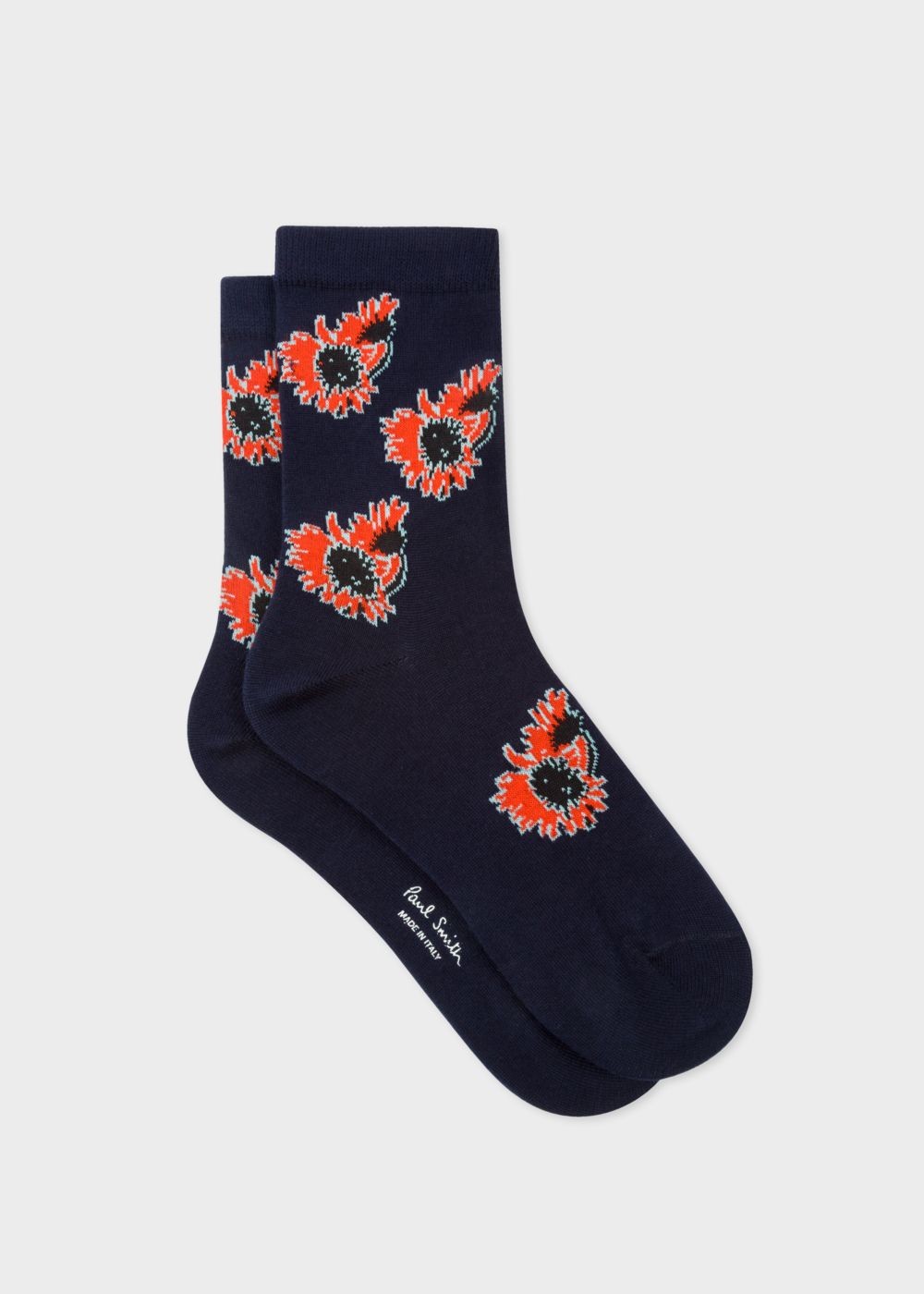 Paul Smith Women's Navy Floral Motif Socks