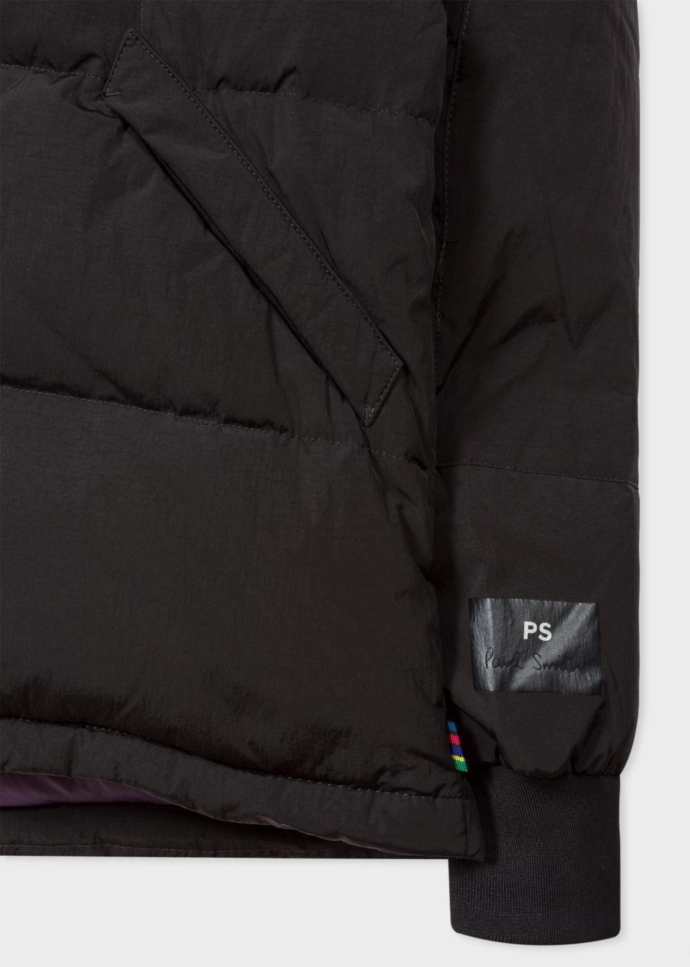 Paul Smith Mens's Black Down-Filled Jackets With Faux Fur Hood Detail