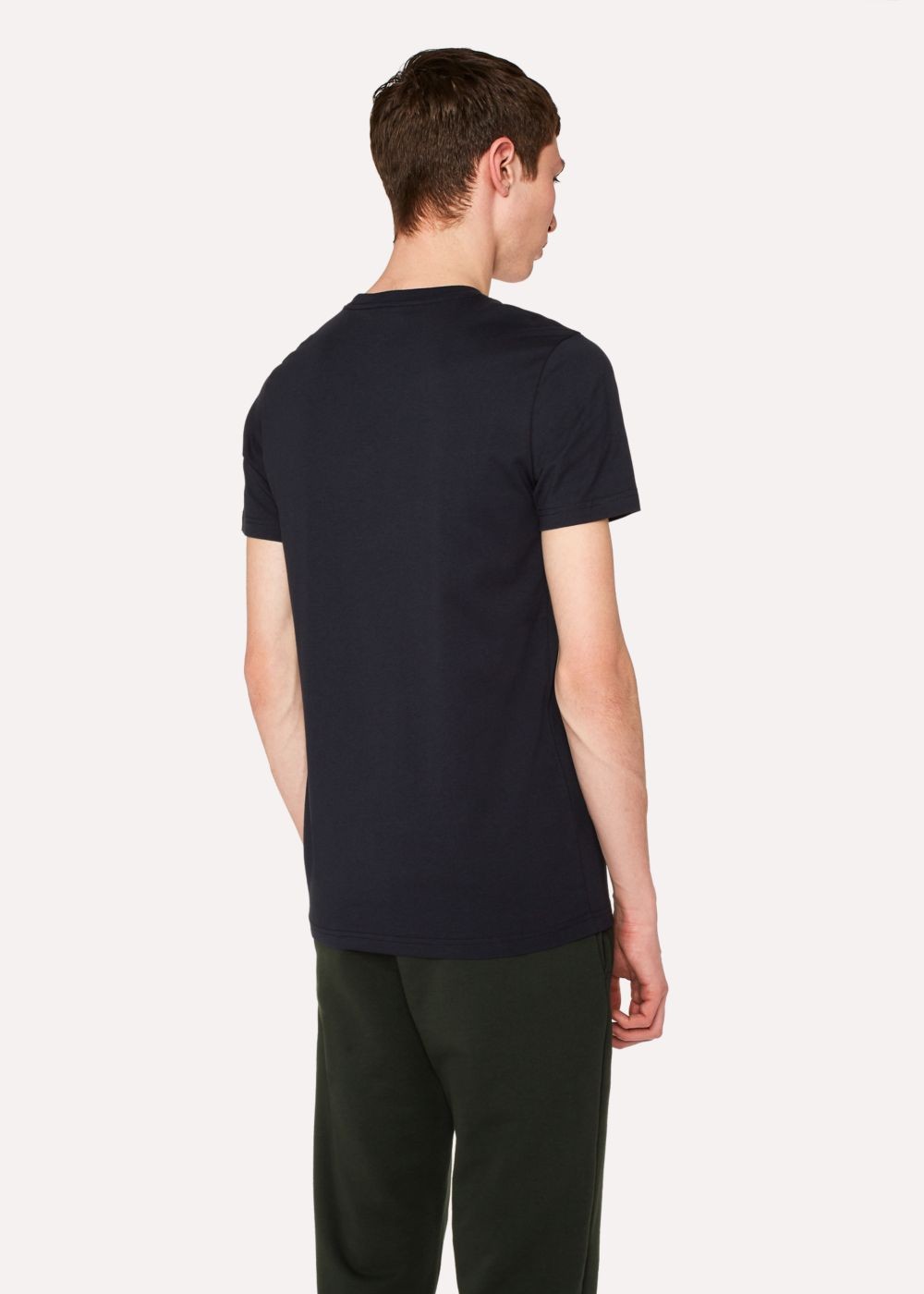 Paul Smith Men's Slim-Fit Navy 'cycling Monkey' Print Tshirt