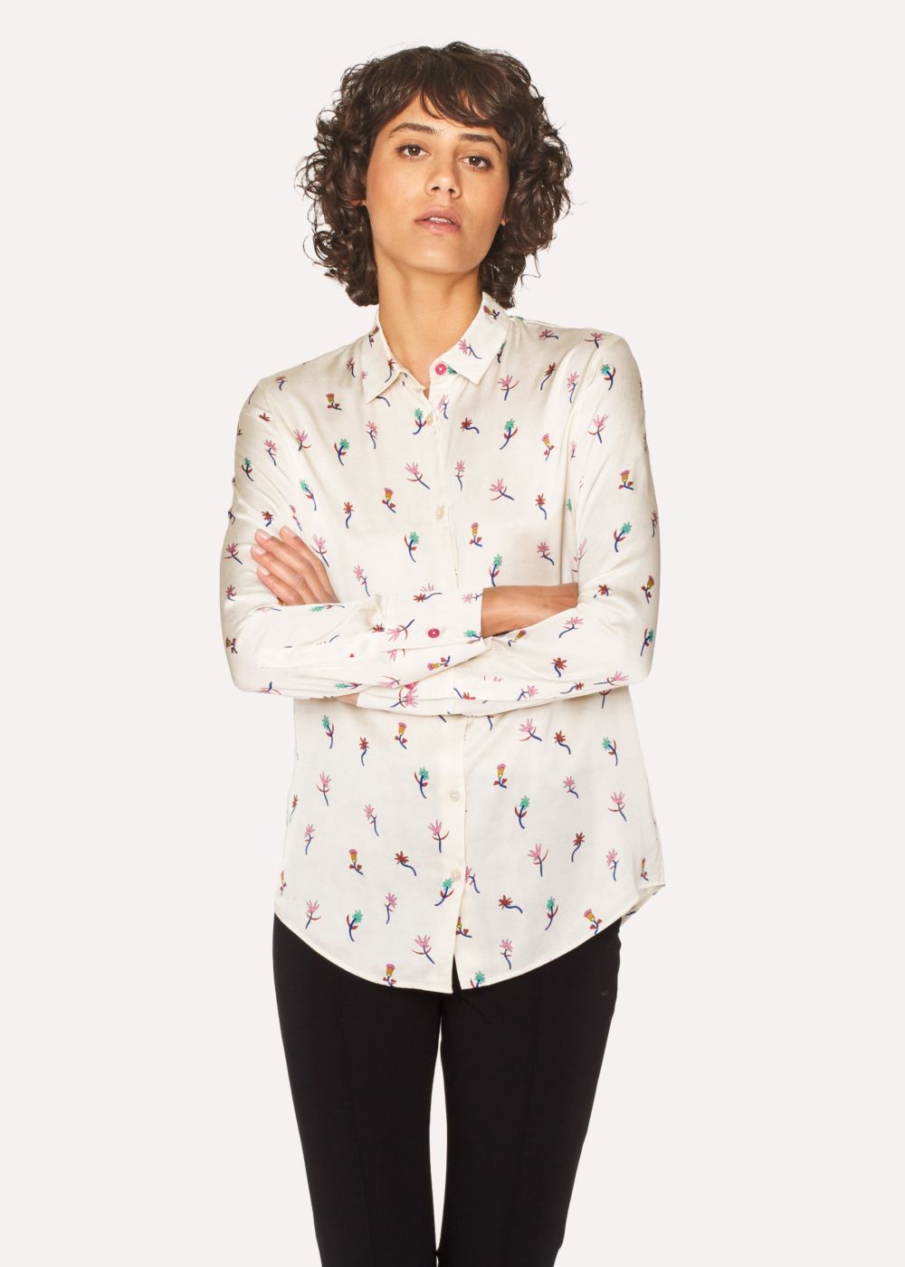 Paul Smith Womens's Cream 'painted Daisy' Print TShirt