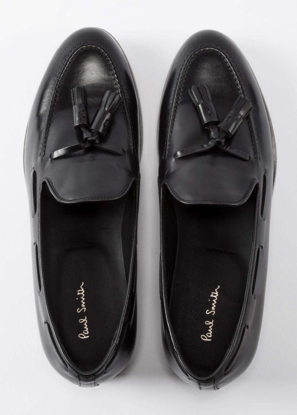 Paul Smith Men's Black Leather 'simmons' Tasseled Loafers Trainers